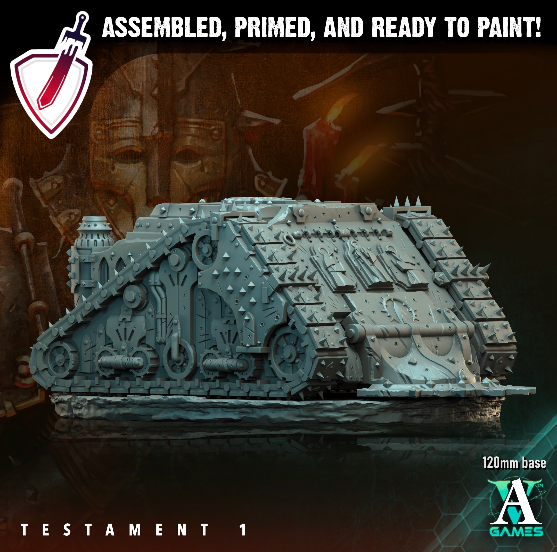 Testament | Miniatures By Archvillain Games | For Tabletop Gaming, D&D, Wargaming, And Painting | Assembled And Primed (Copy) - Brush and Battle