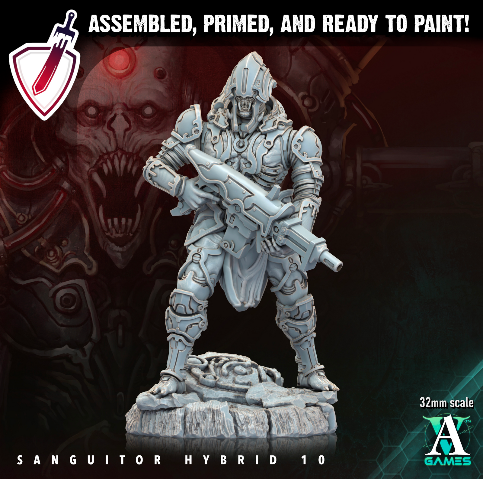 Sanguitor Hybrids 6-10 | Miniatures By Archvillain Games | For Tabletop Gaming, D&D, Wargaming, Painting | Assembled And Primed - Brush and Battle