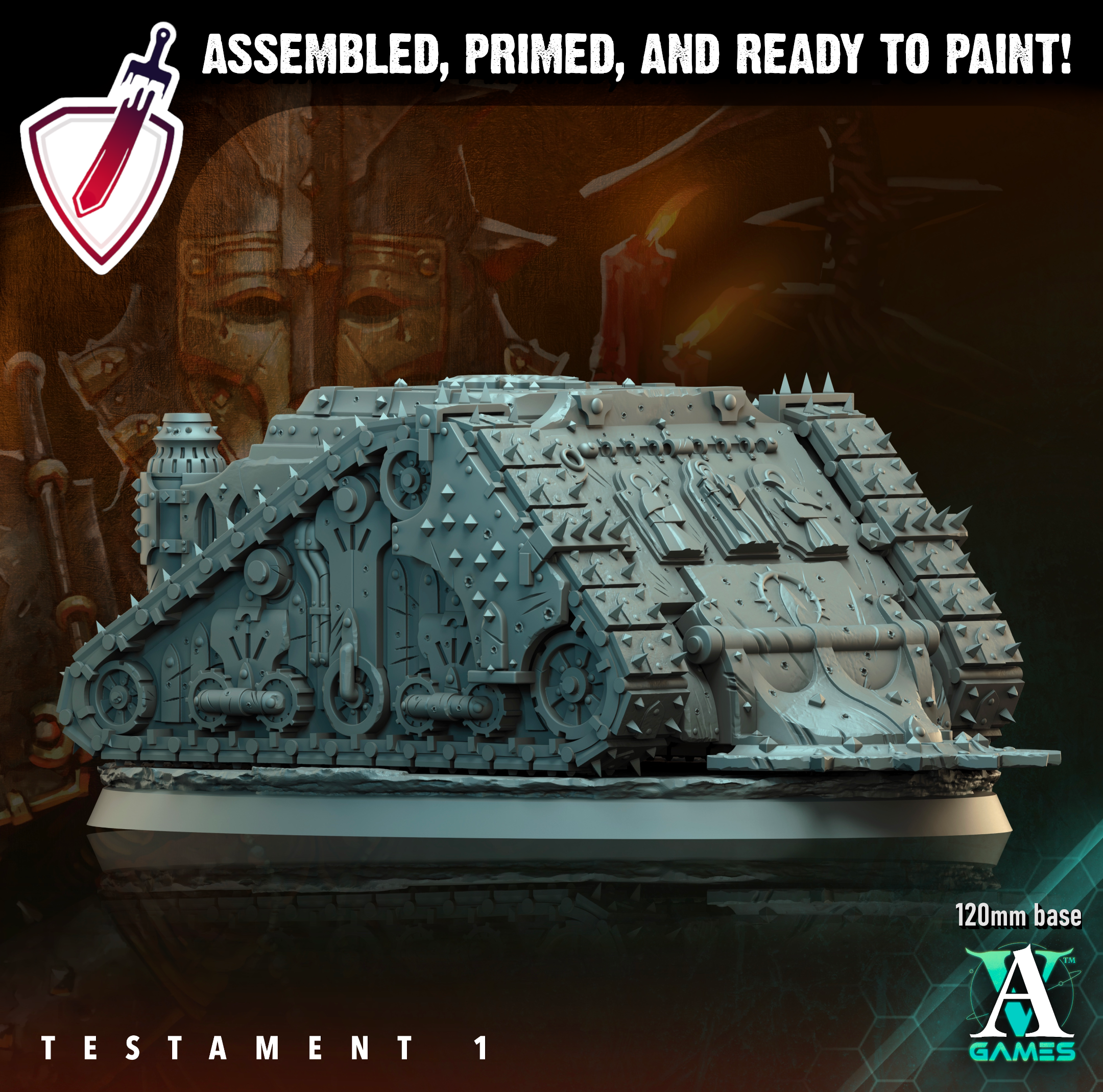 Testament | Miniatures By Archvillain Games | For Tabletop Gaming, D&D, Wargaming, And Painting | Assembled And Primed (Copy) - Brush and Battle