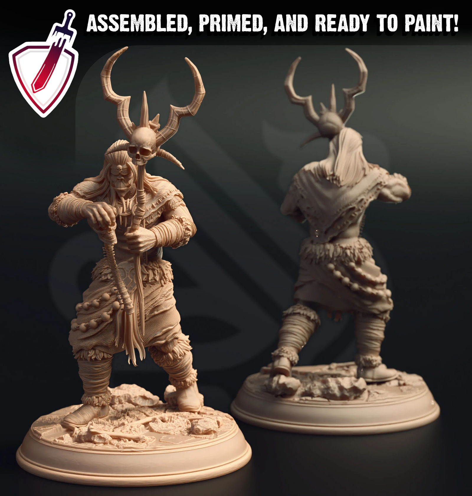 Jugak’Thar Tribe – Orc Tribals | Miniatures By DM Stash | Great For Tabletop Gaming, D&D, Pathfinder, Painting | Assembled And Primed - Brush and Battle