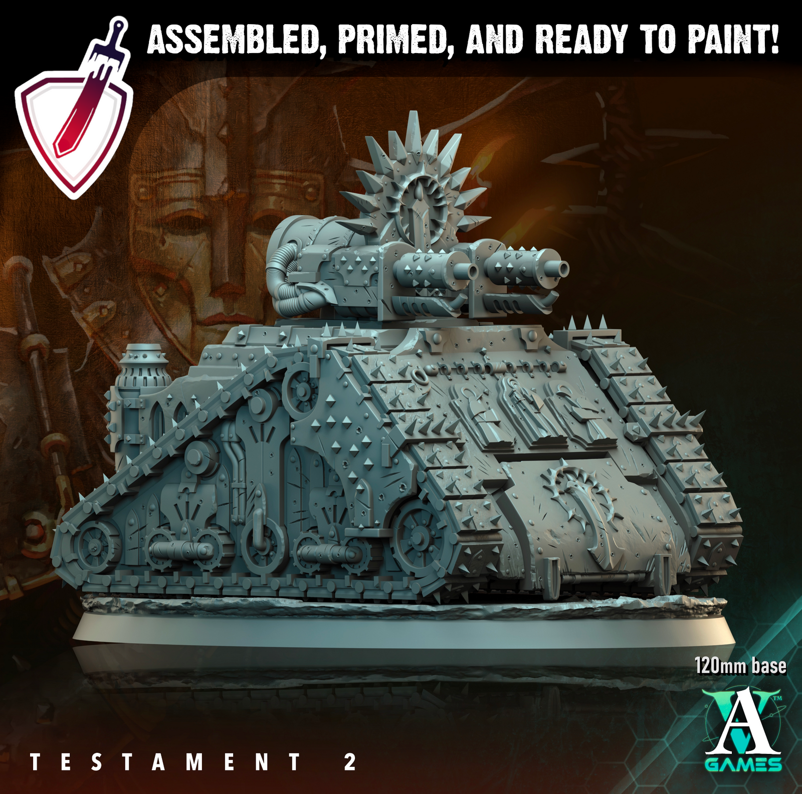 Testament | Miniatures By Archvillain Games | For Tabletop Gaming, D&D, Wargaming, And Painting | Assembled And Primed (Copy) - Brush and Battle