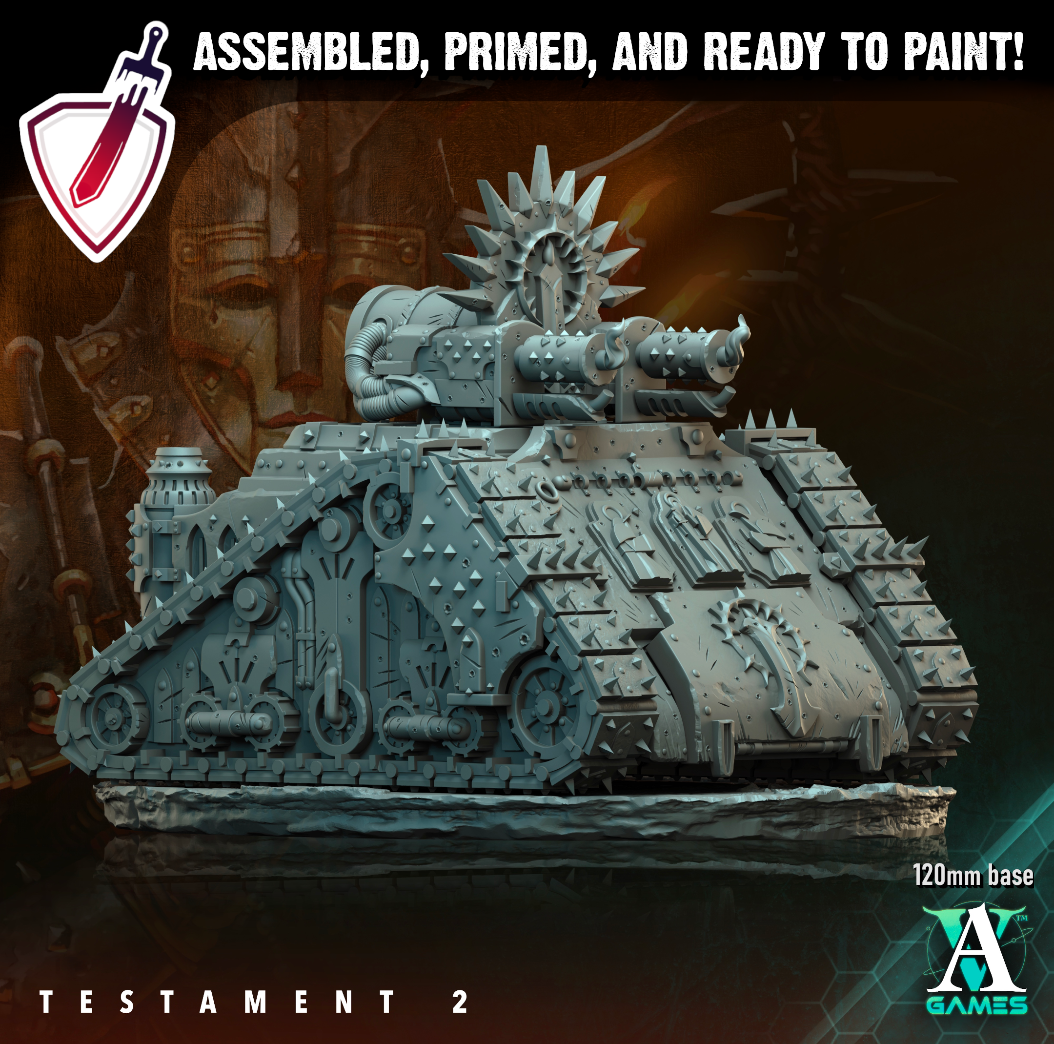 Testament | Miniatures By Archvillain Games | For Tabletop Gaming, D&D, Wargaming, And Painting | Assembled And Primed (Copy) - Brush and Battle