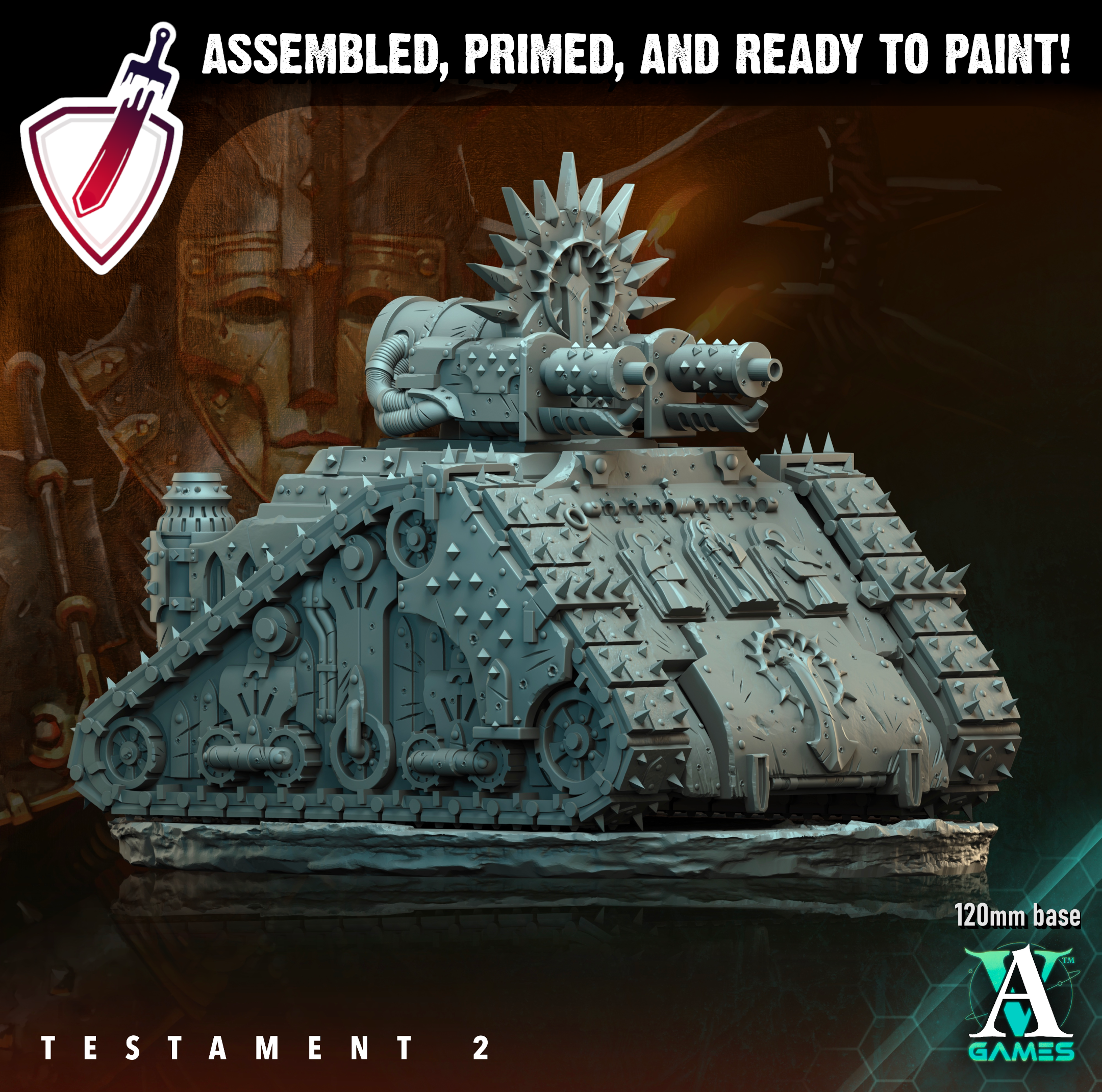 Testament | Miniatures By Archvillain Games | For Tabletop Gaming, D&D, Wargaming, And Painting | Assembled And Primed (Copy) - Brush and Battle