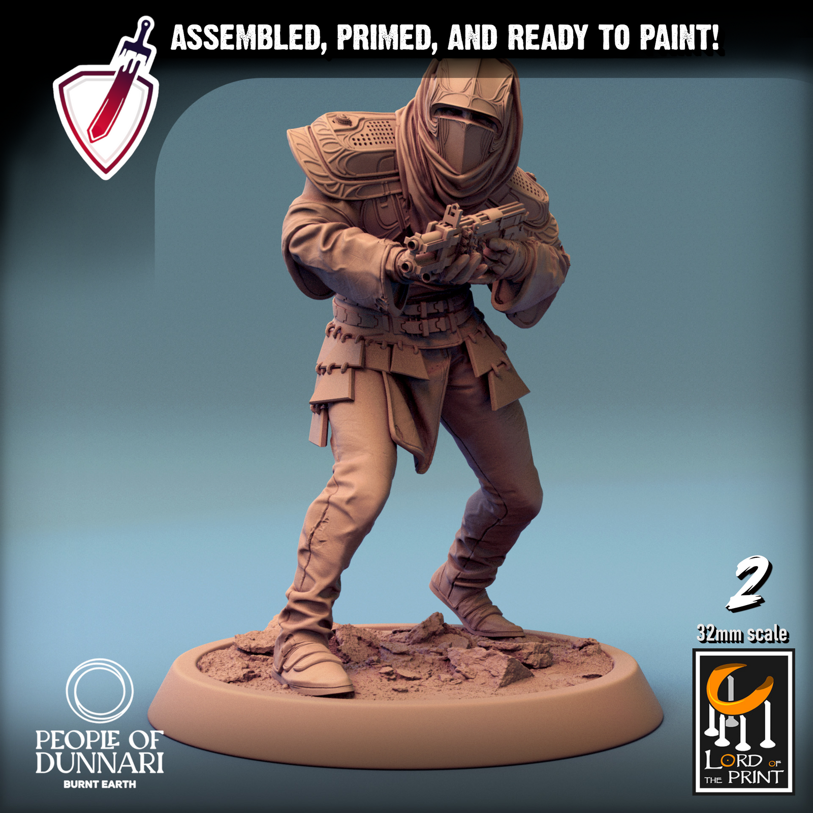 Razan Sandstorms | Miniatures By Lord Of The Print | For Tabletop Gaming, D&D, Pathfinder, Painting | Assembled And Primed - Brush and Battle