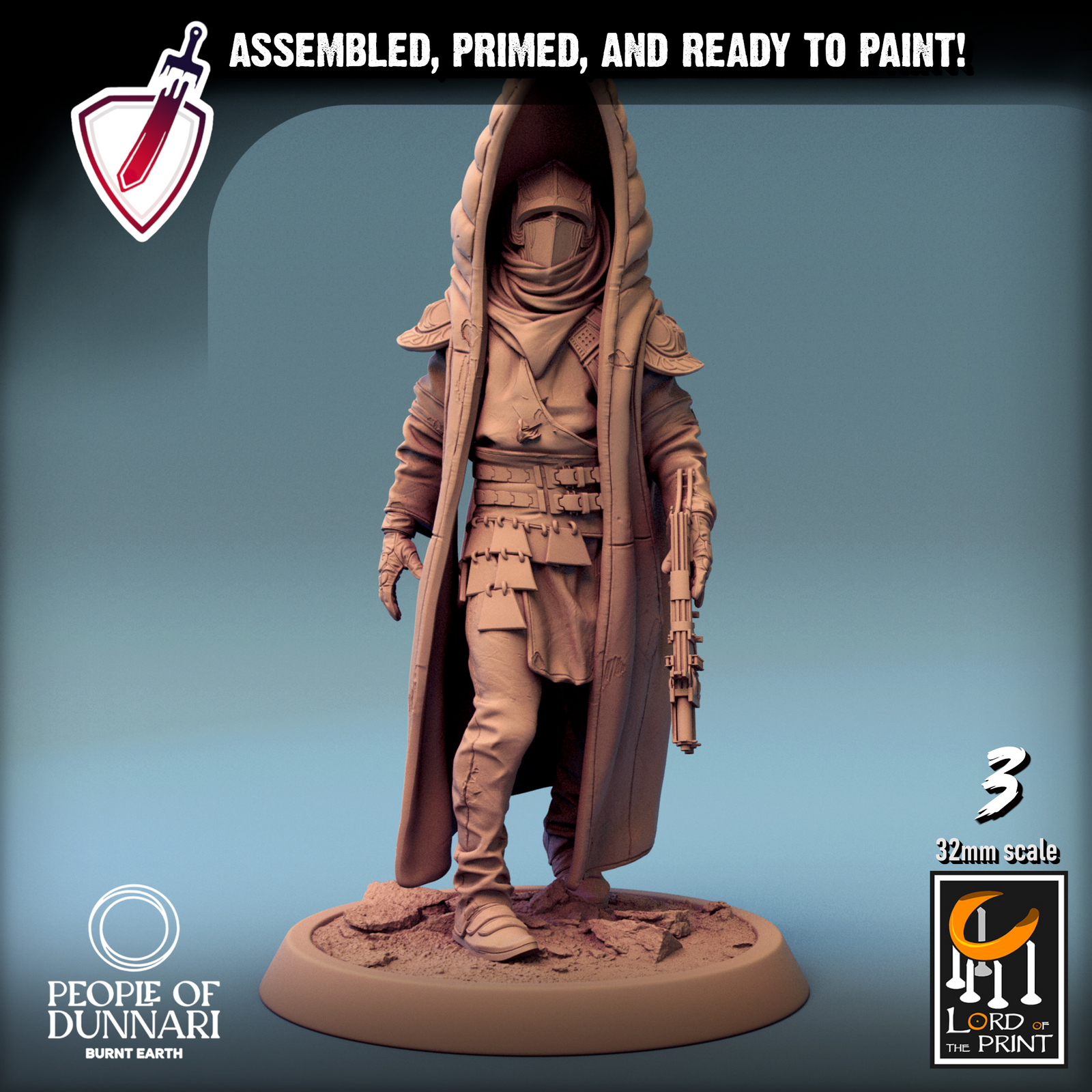 Razan Sandstorms | Miniatures By Lord Of The Print | For Tabletop Gaming, D&D, Pathfinder, Painting | Assembled And Primed - Brush and Battle