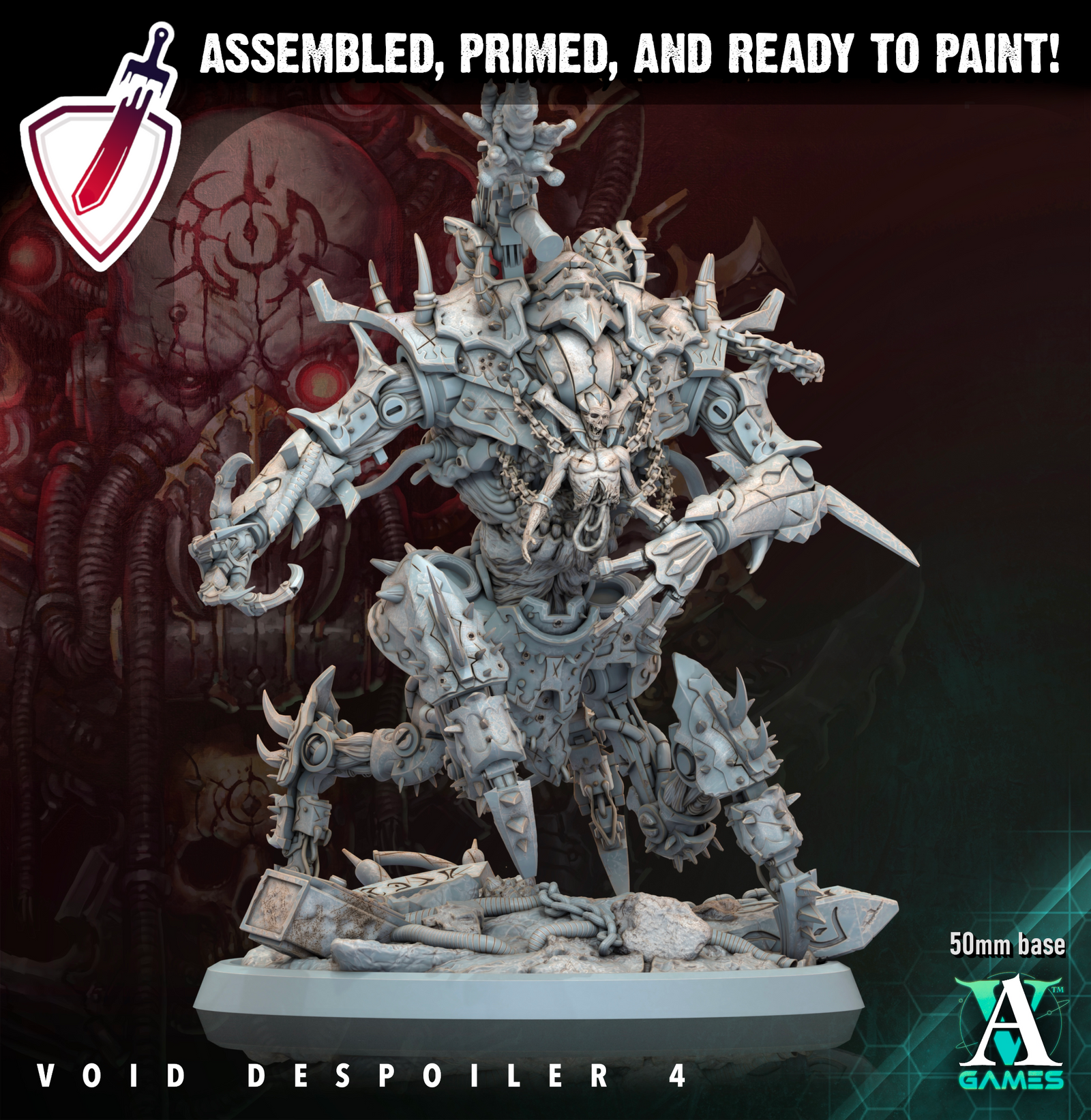 Void Despoiler | Miniatures By Archvillain Games | For Tabletop Gaming, D&D, Wargaming, Painting | Assembled And Primed - Brush and Battle