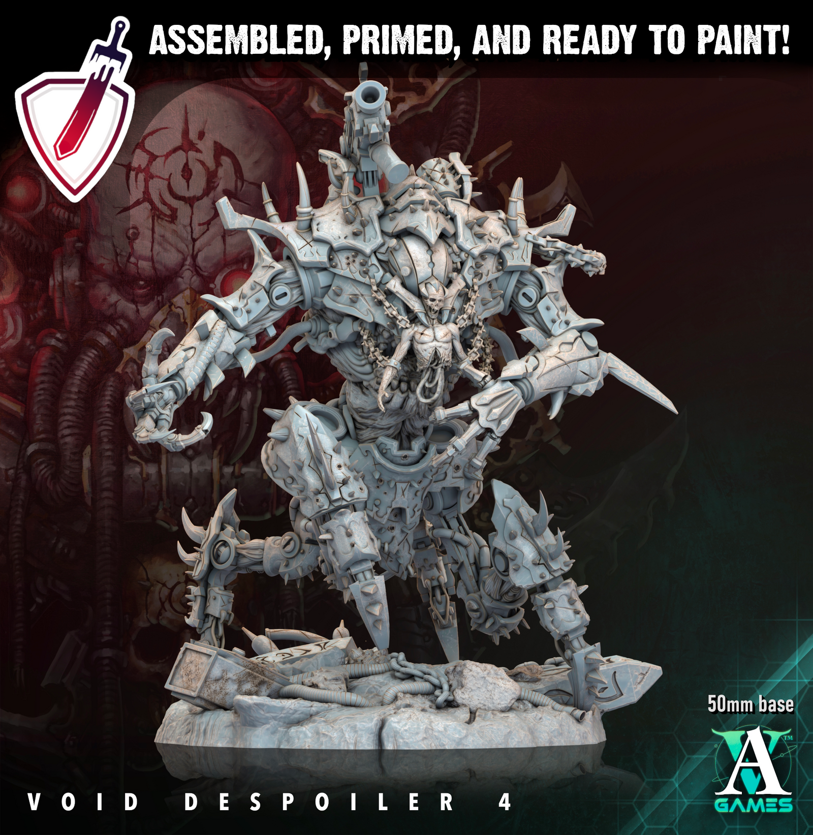 Void Despoiler | Miniatures By Archvillain Games | For Tabletop Gaming, D&D, Wargaming, Painting | Assembled And Primed - Brush and Battle