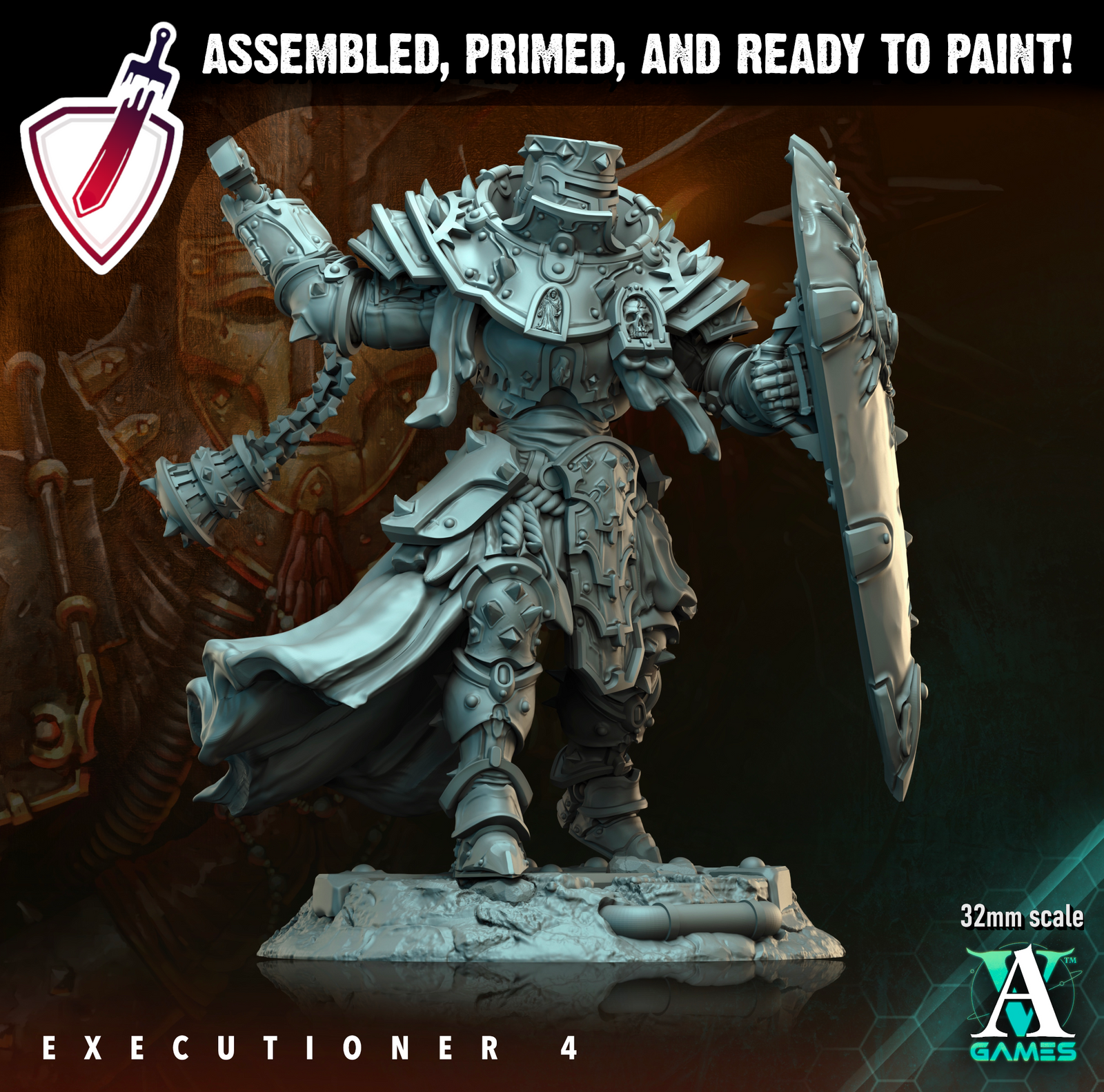 Executioners | Miniatures By Archvillain Games | For Tabletop Gaming, D&D, Wargaming, And Painting | Assembled And Primed - Brush and Battle