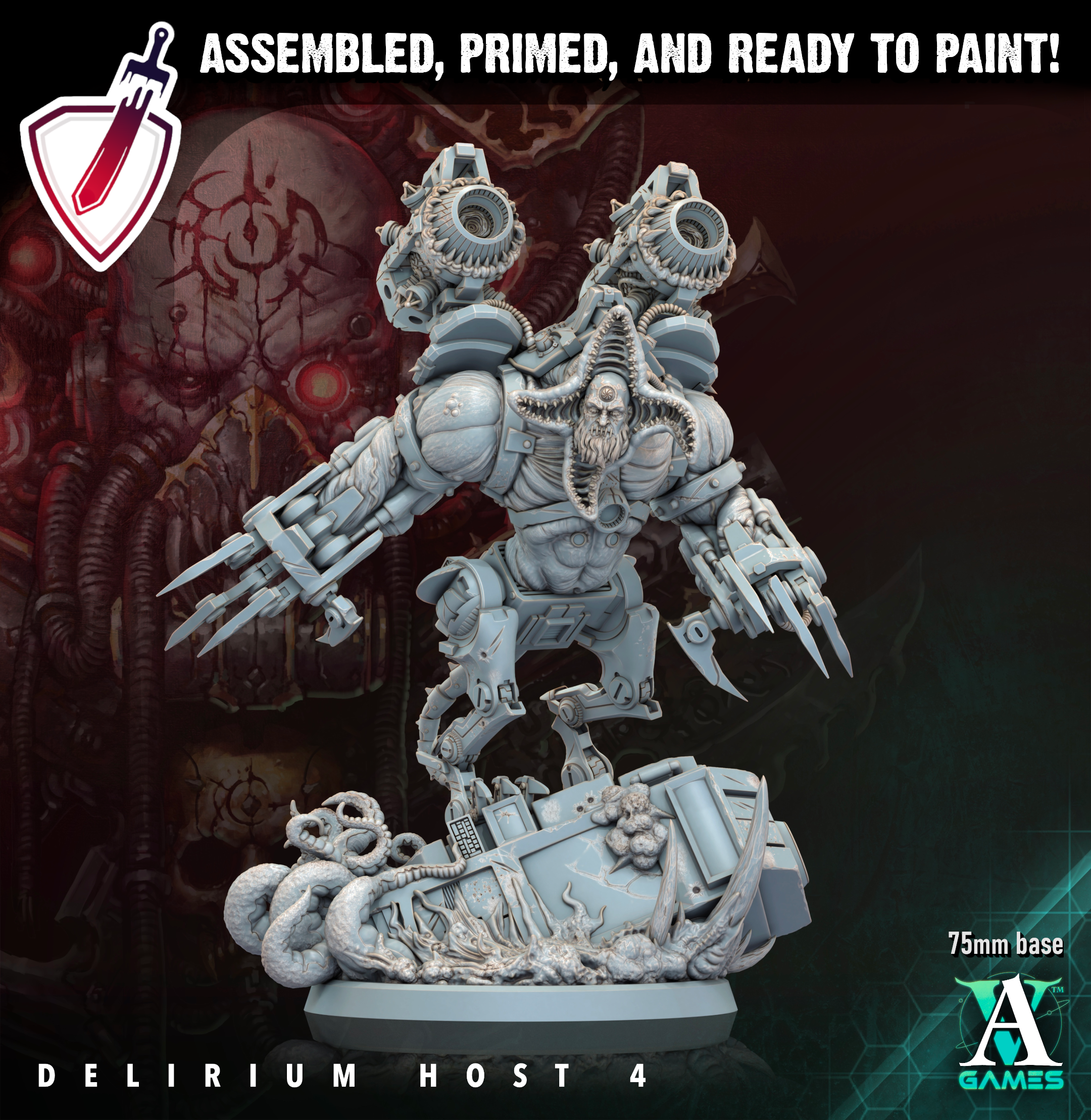 Void Despoiler | Miniatures By Archvillain Games | For Tabletop Gaming, D&D, Wargaming, Painting | Assembled And Primed (Copy) - Brush and Battle
