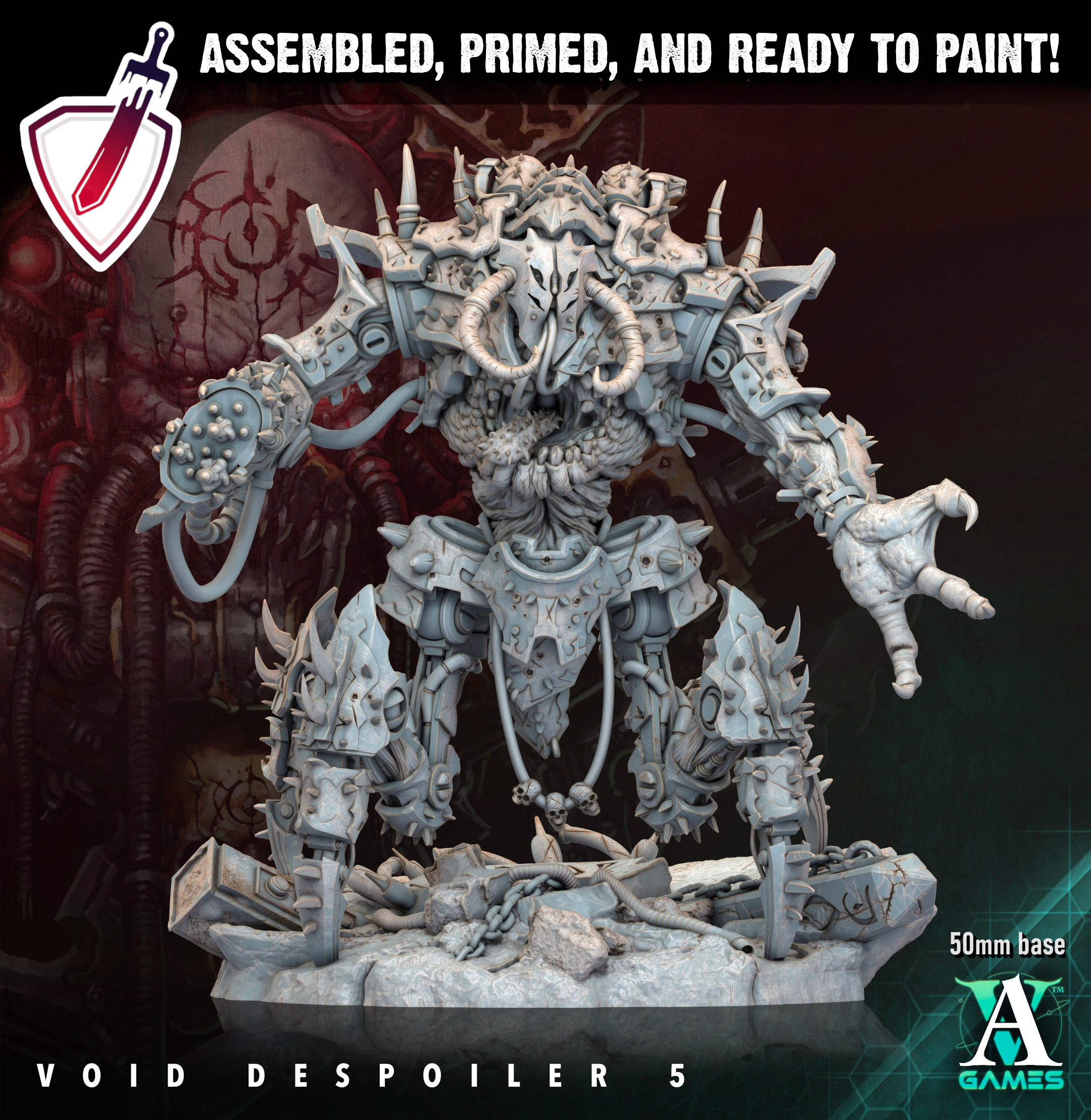 Void Despoiler | Miniatures By Archvillain Games | For Tabletop Gaming, D&D, Wargaming, Painting | Assembled And Primed - Brush and Battle