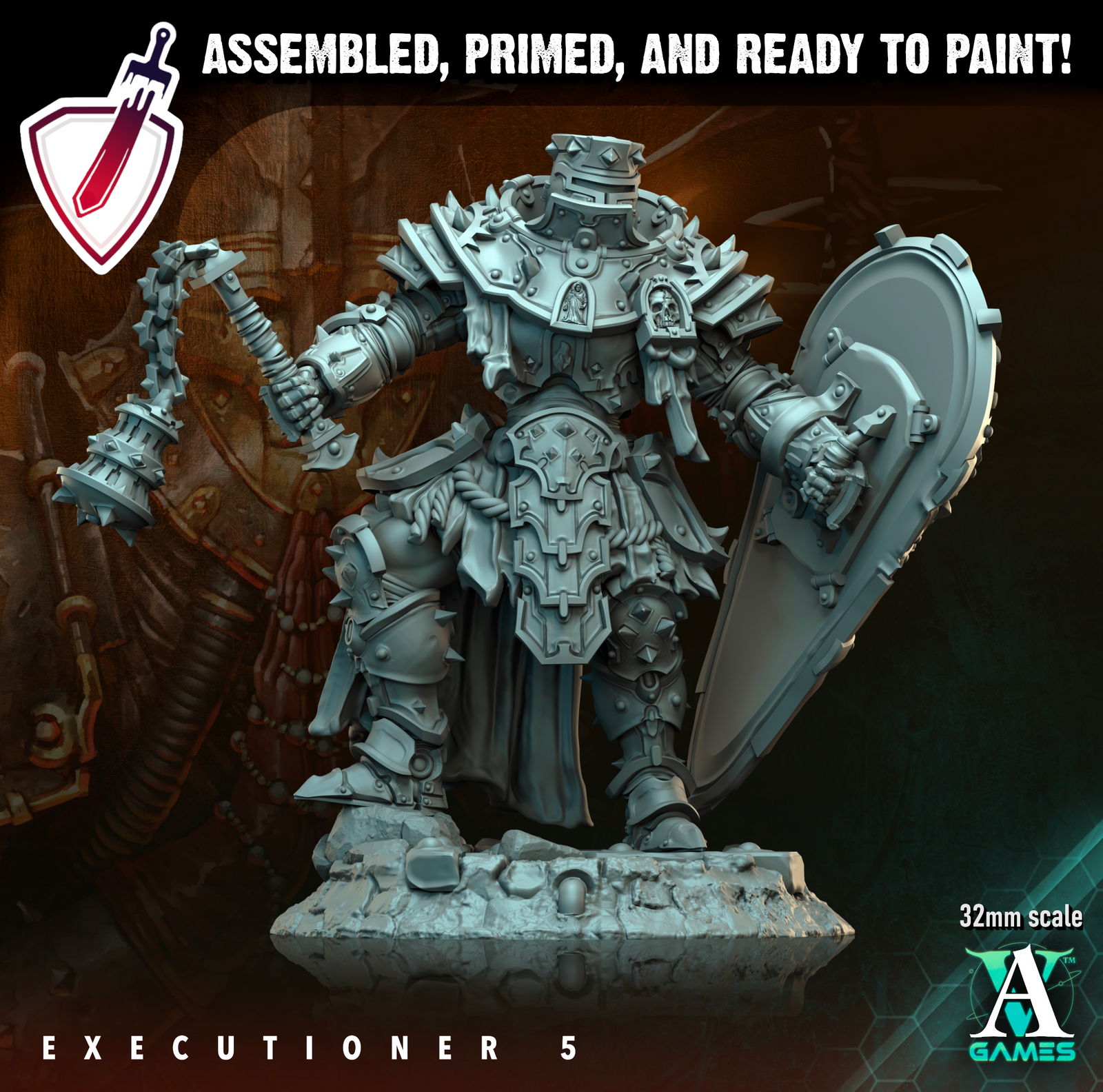 Executioners | Miniatures By Archvillain Games | For Tabletop Gaming, D&D, Wargaming, And Painting | Assembled And Primed - Brush and Battle