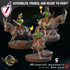 Mounted Halfling Peasants | Miniature By Crippled God Foundry | For Tabletop Gaming, D&D, Pathfinder, And Painting | Assembled And Primed - Brush and Battle