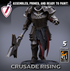 Templar Infantry - Scepter | Miniatures By Lord Of The Print | For Tabletop Gaming, D&D, Pathfinder, Painting | Assembled+Primed - Brush and Battle