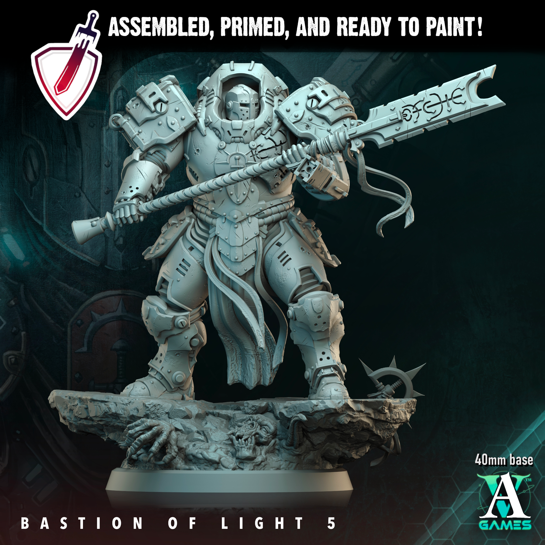Bastions Of Light | Miniatures By Archvillain Games | For Tabletop Gaming, D&D, Wargaming, And Painting | Assembled And Primed - Brush and Battle