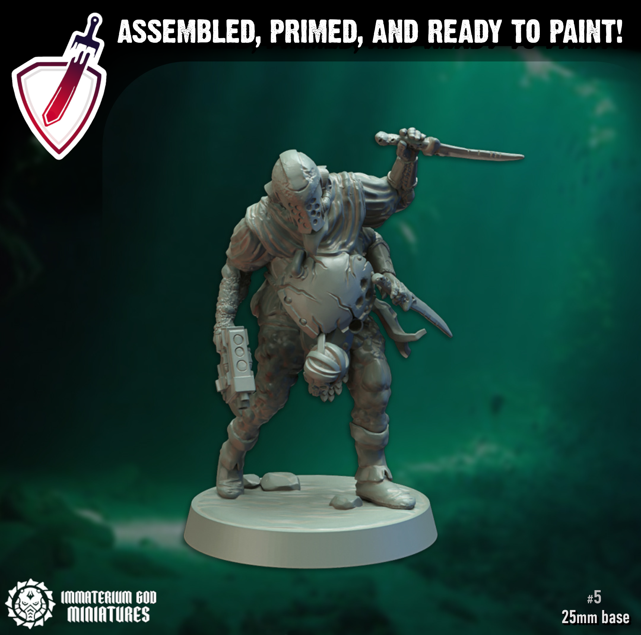 Noxious Fanatics Guardians | Miniatures By Immaterium God | For Tabletop Gaming, D&D, Wargaming, Painting | Assembled + Primed - Brush and Battle