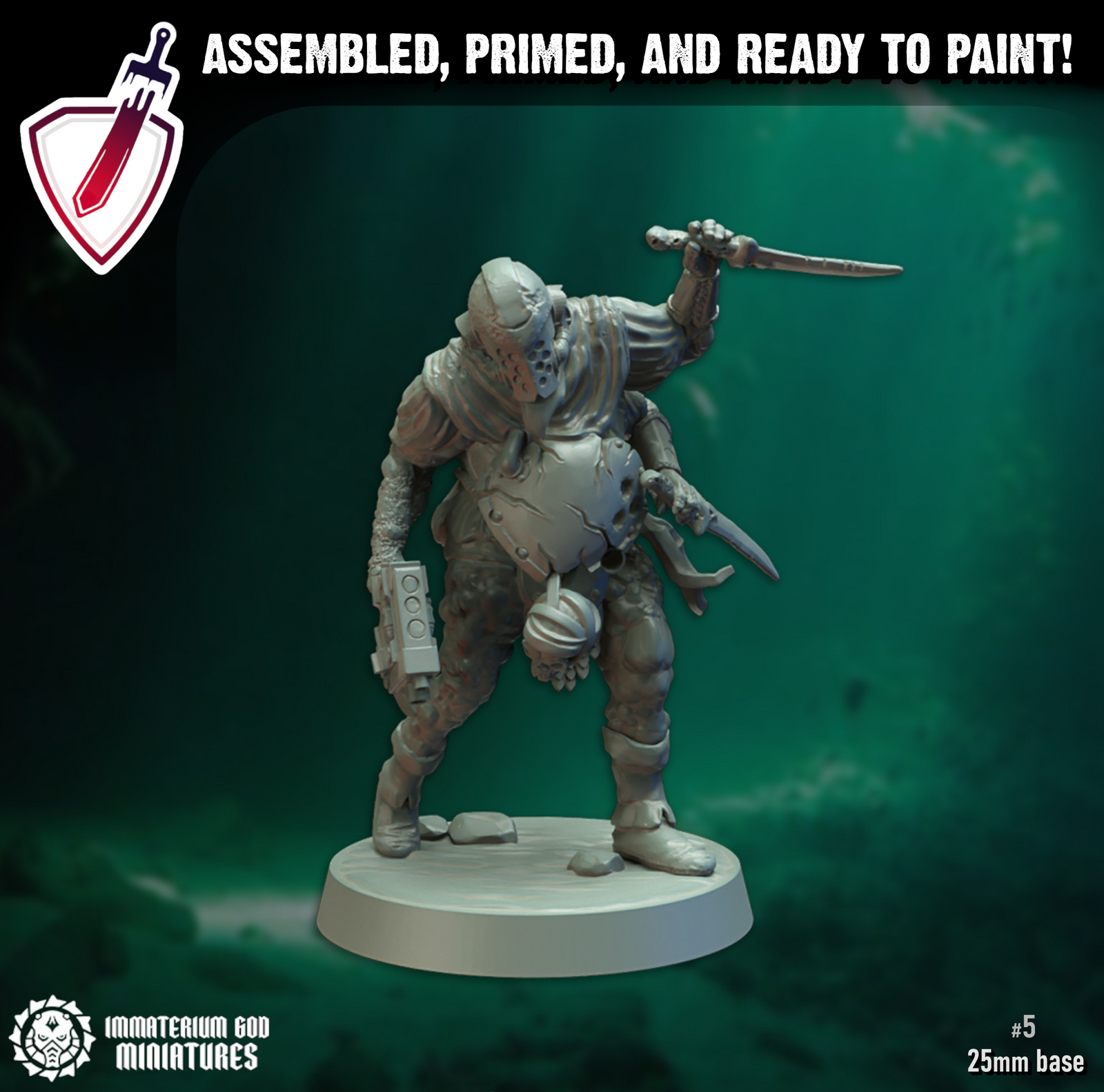 Noxious Fanatics Guardians | Miniatures By Immaterium God | For Tabletop Gaming, D&D, Wargaming, Painting | Assembled + Primed - Brush and Battle