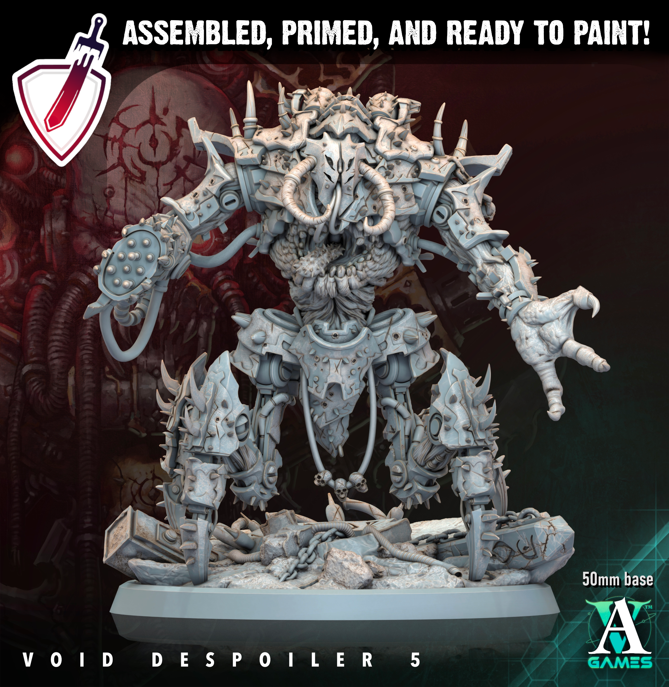 Void Despoiler | Miniatures By Archvillain Games | For Tabletop Gaming, D&D, Wargaming, Painting | Assembled And Primed - Brush and Battle