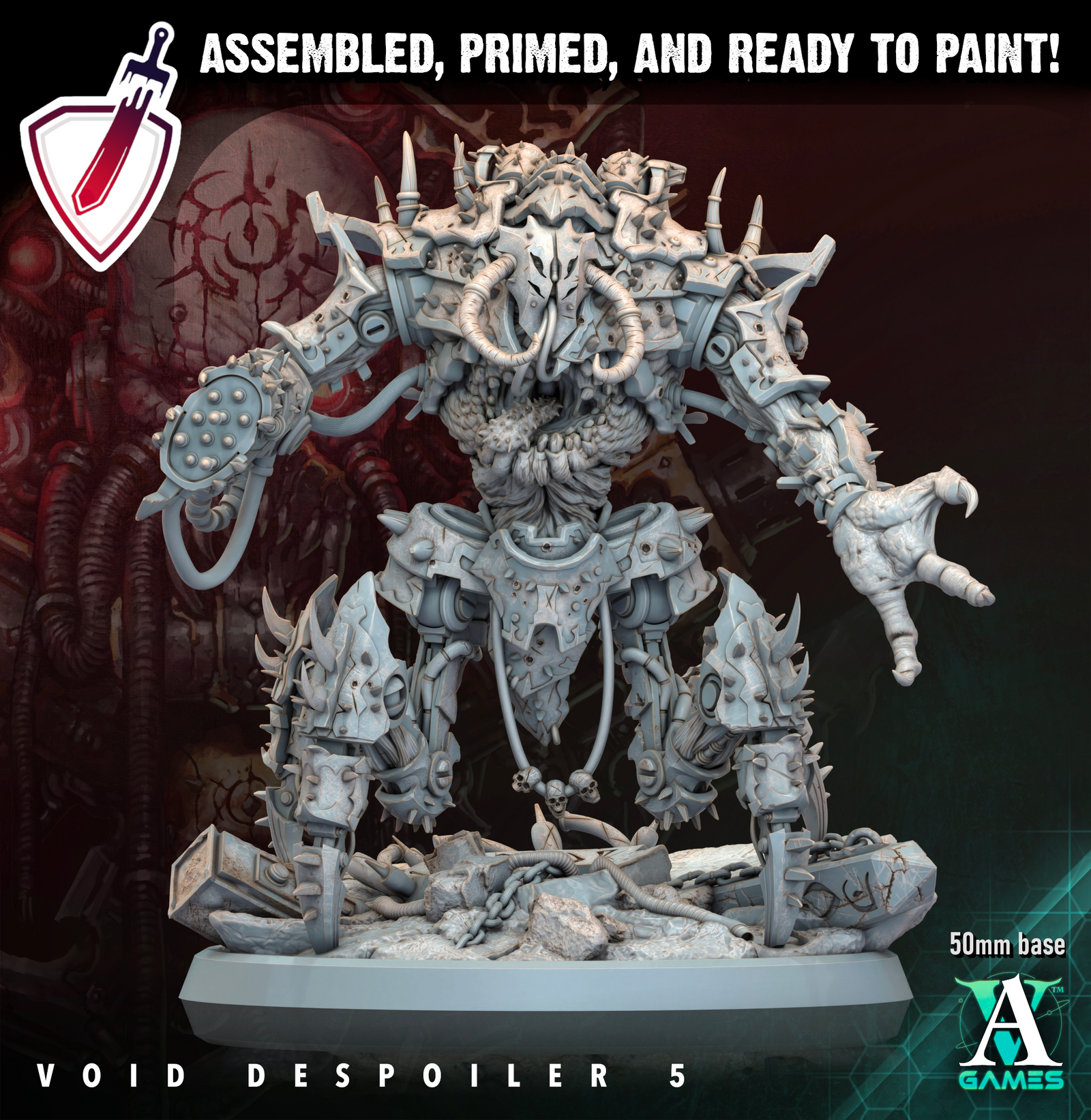 Void Despoiler | Miniatures By Archvillain Games | For Tabletop Gaming, D&D, Wargaming, Painting | Assembled And Primed - Brush and Battle