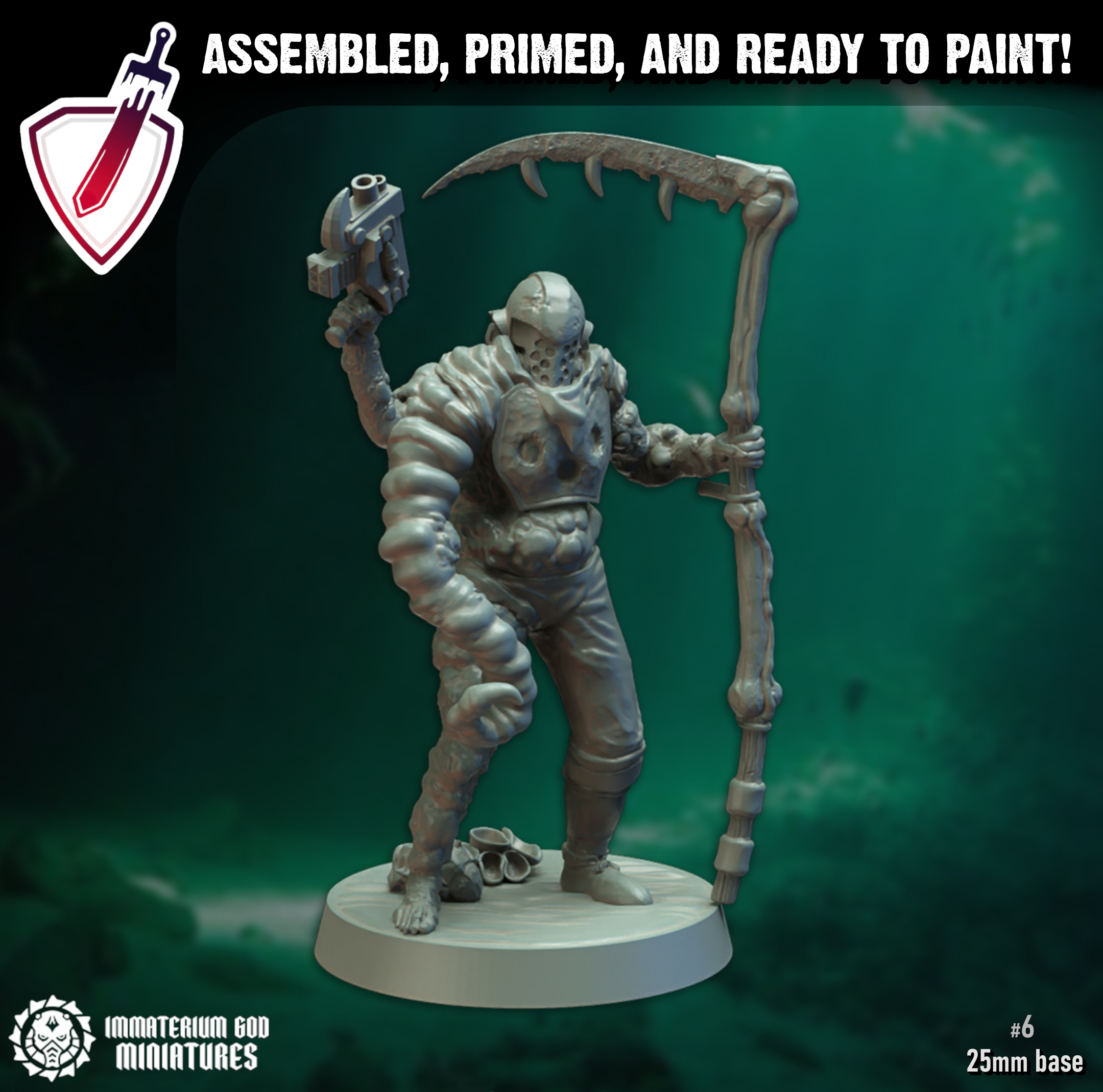 Noxious Fanatics Guardians | Miniatures By Immaterium God | For Tabletop Gaming, D&D, Wargaming, Painting | Assembled + Primed - Brush and Battle