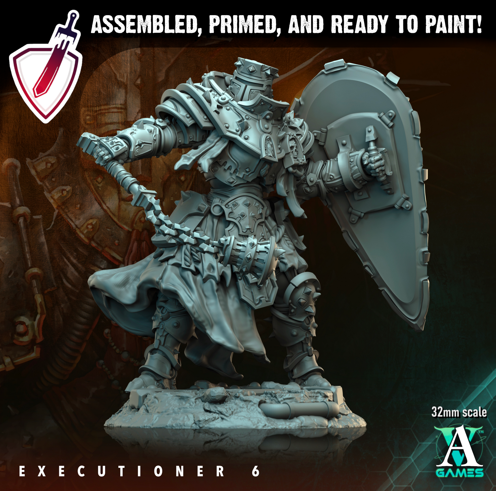 Executioners | Miniatures By Archvillain Games | For Tabletop Gaming, D&D, Wargaming, And Painting | Assembled And Primed - Brush and Battle