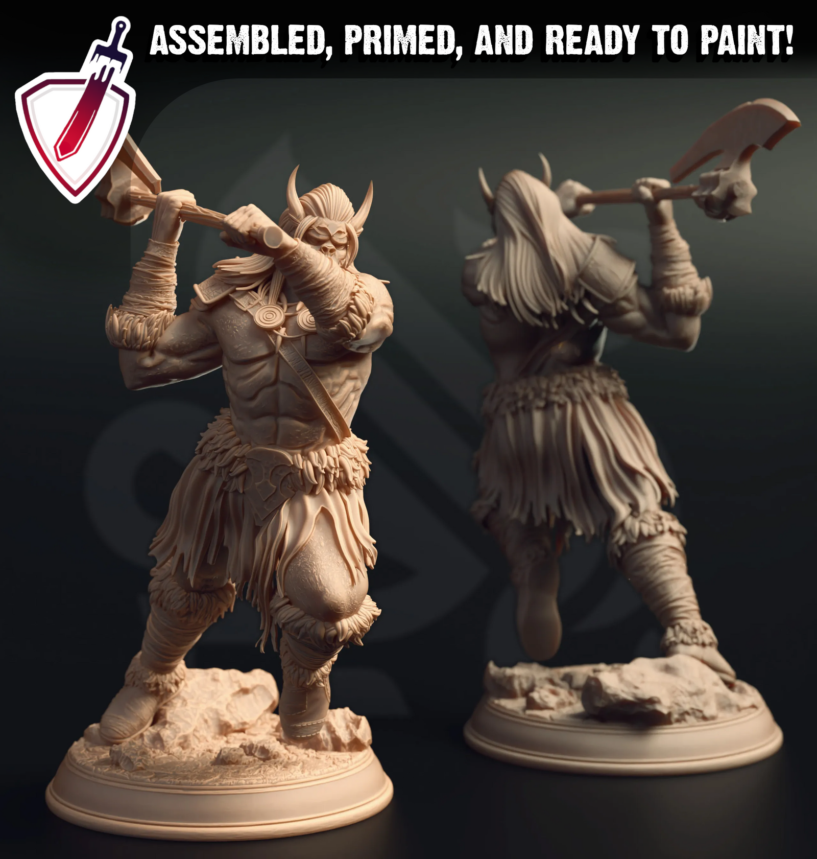 Jugak’Thar Tribe – Orc Tribals | Miniatures By DM Stash | Great For Tabletop Gaming, D&D, Pathfinder, Painting | Assembled And Primed - Brush and Battle