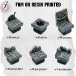 Dungeon Blocks Ultimate Dungeon Expansion Tiles (36-71) | FDM Or Resin Print | Great For D&D, Pathfinder, Or Any Tabletop RPG | Free Grids! - Brush and Battle