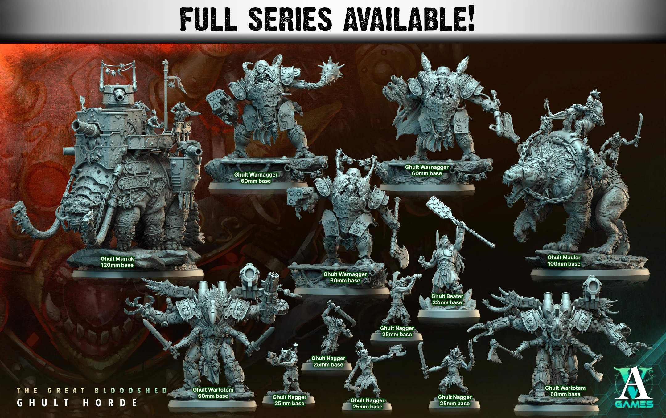 Ghult Naggers | Miniatures By Archvillain Games | For Tabletop Gaming, D&D, Wargaming, And Painting | Assembled And Primed - Brush and Battle