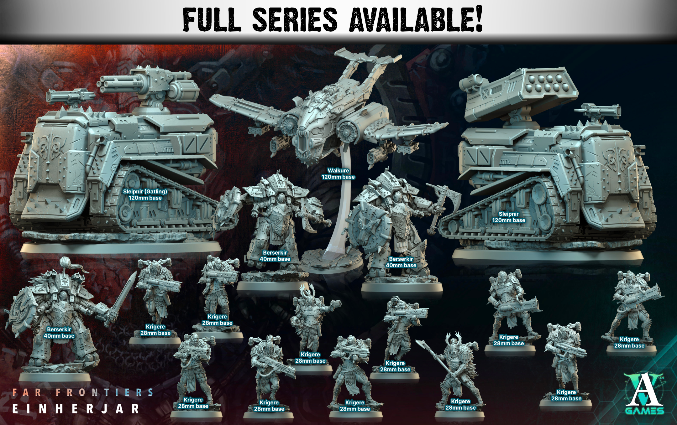 Krigere (1-5) | Miniatures By Archvillain Games | For Tabletop Gaming, D&D, Wargaming, Painting | Assembled And Primed - Brush and Battle