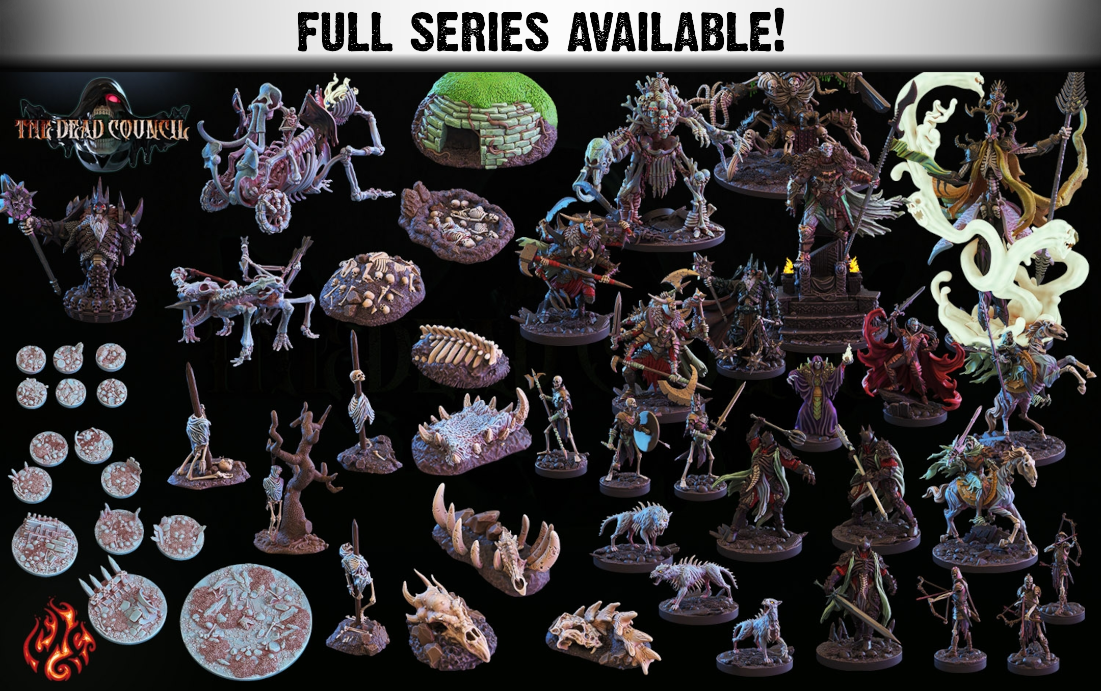 Death Knights | Miniatures By Crippled God Foundry | For Tabletop Gaming, D&D, Pathfinder, And Painting | Assembled And Primed - Brush and Battle