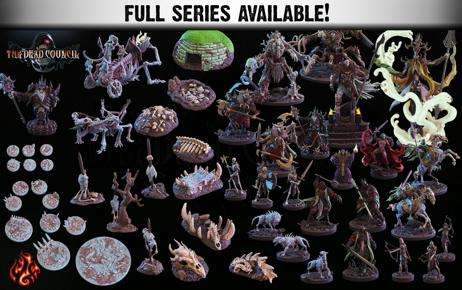 Death Knights | Miniatures By Crippled God Foundry | For Tabletop Gaming, D&D, Pathfinder, And Painting | Assembled And Primed - Brush and Battle