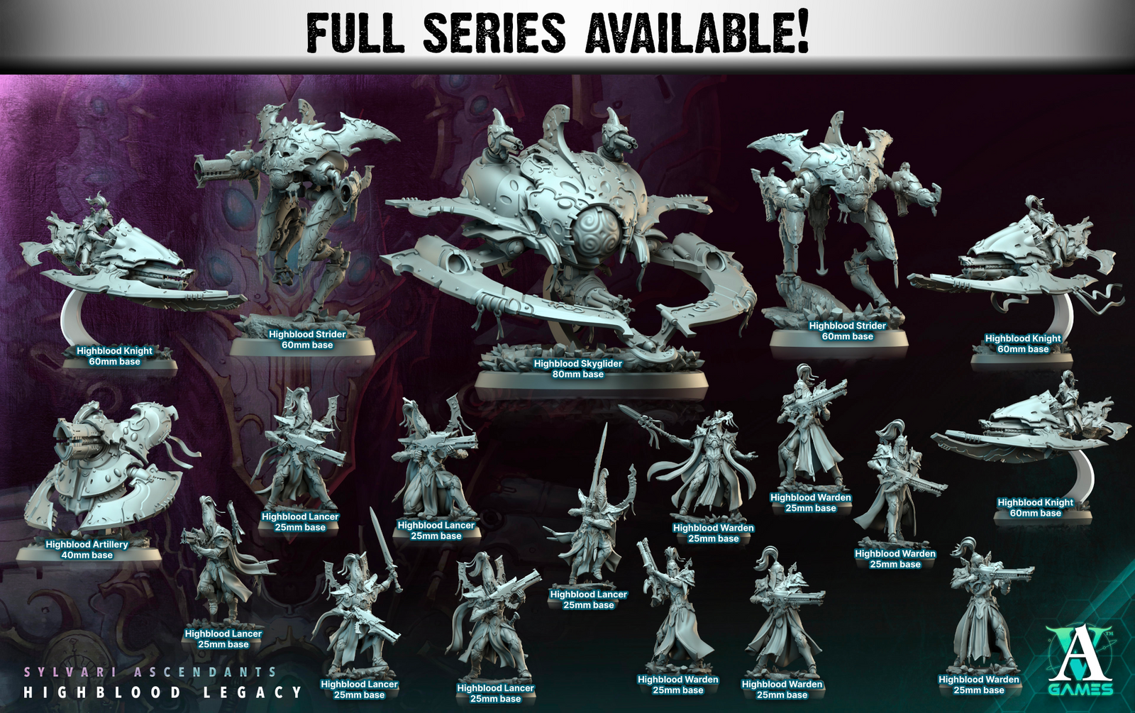 Highblood Lancers | Miniatures By Archvillain Games | For Tabletop Gaming, D&D, Wargaming, And Painting | Assembled And Primed - Brush and Battle