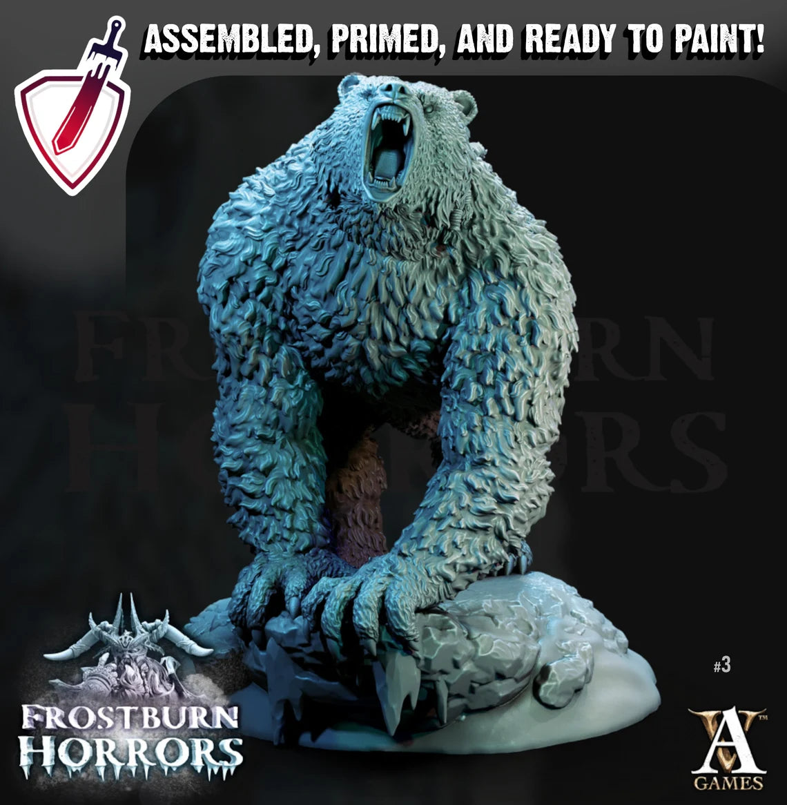Bear Vanguard | Miniatures By Archvillain Games | For Tabletop Gaming, D&D, Pathfinder, Painting | Assembled And Primed - Brush and Battle