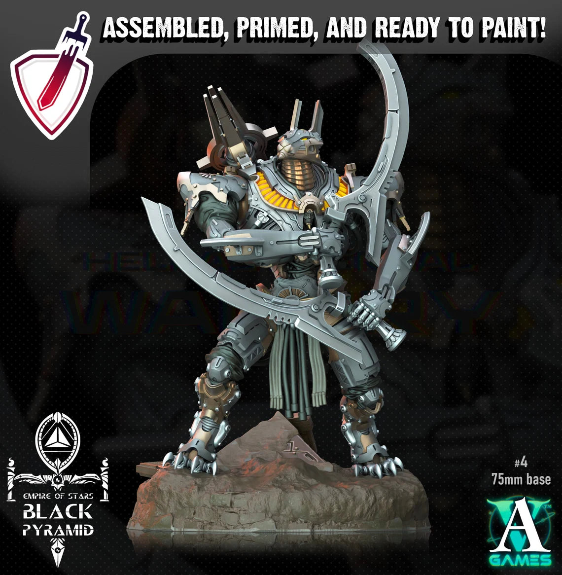 Keteph Atekhramun | Miniatures By Archvillain Games | For Tabletop Gaming, D&D, Wargaming, Painting | Assembled And Primed (Copy) - Brush and Battle