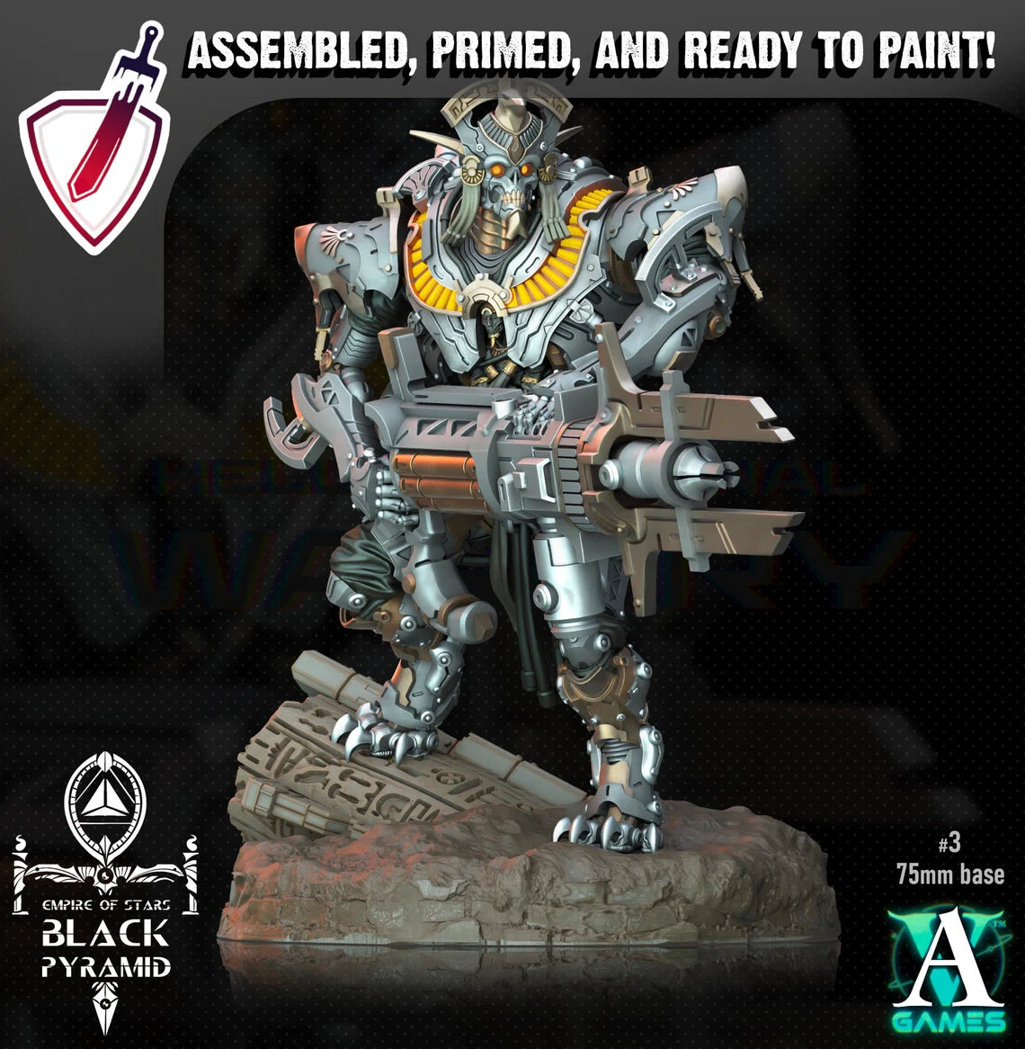 Keteph Atekhramun | Miniatures By Archvillain Games | For Tabletop Gaming, D&D, Wargaming, Painting | Assembled And Primed (Copy) - Brush and Battle