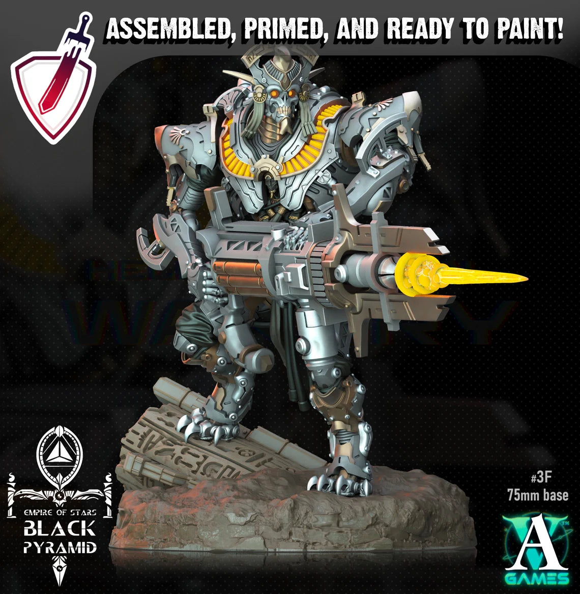 Keteph Atekhramun | Miniatures By Archvillain Games | For Tabletop Gaming, D&D, Wargaming, Painting | Assembled And Primed (Copy) - Brush and Battle