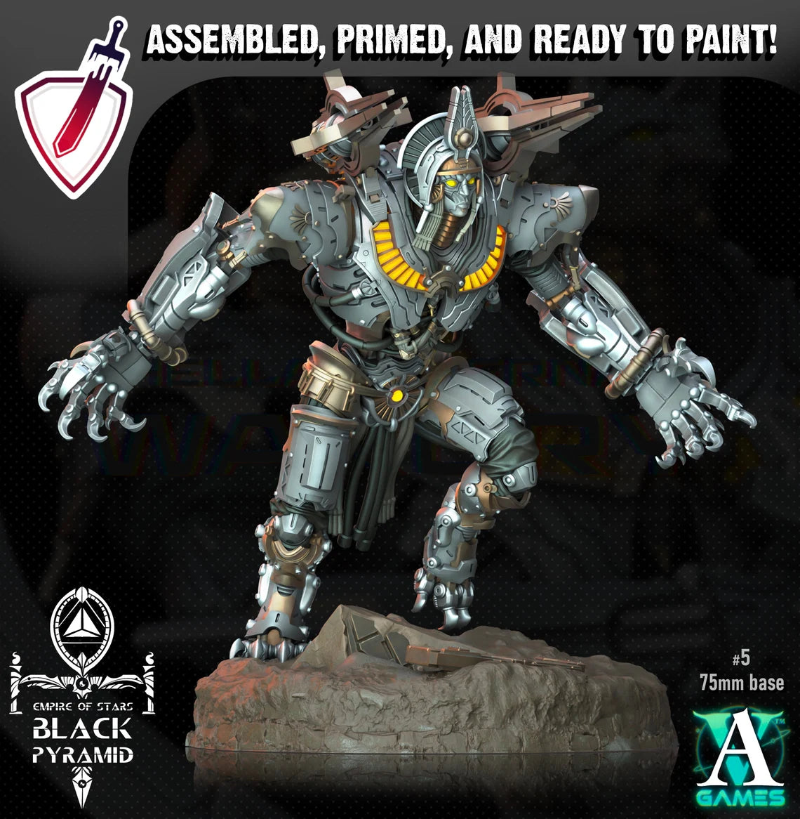 Keteph Atekhramun | Miniatures By Archvillain Games | For Tabletop Gaming, D&D, Wargaming, Painting | Assembled And Primed (Copy) - Brush and Battle