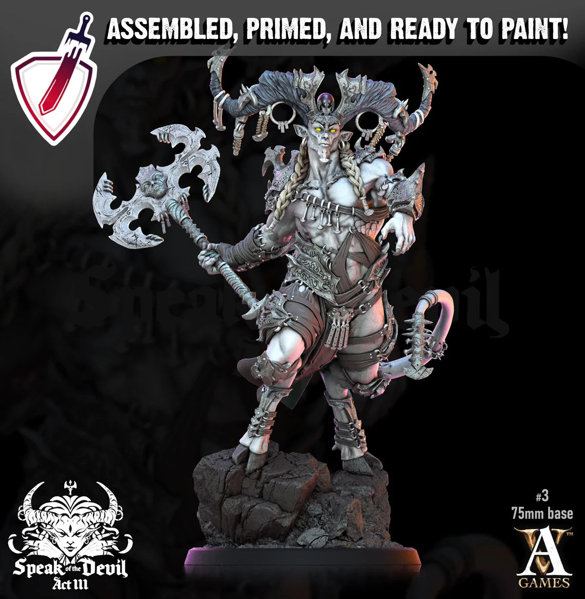 Anedos - The Lost Grace | Miniatures By Archvillain Games | For Tabletop Gaming, D&D, Pathfinder, And Painting | Assembled And Primed - Brush and Battle
