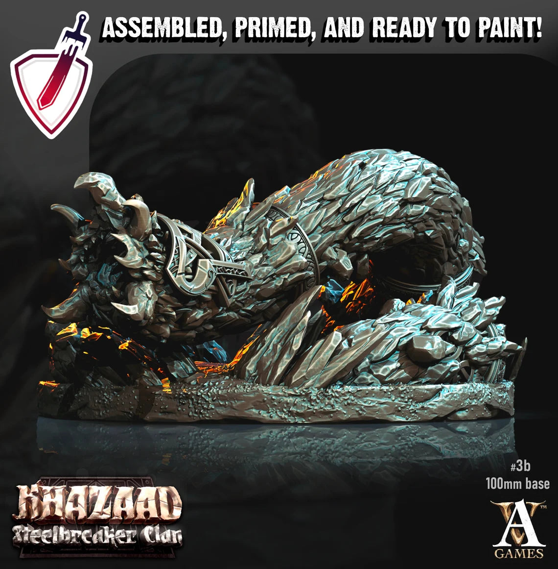 Stonewurm Riders | (Large) Miniatures By Archvillain Games | For Tabletop Gaming, D&D, Pathfinder, And Painting | Assembled And Primed - Brush and Battle