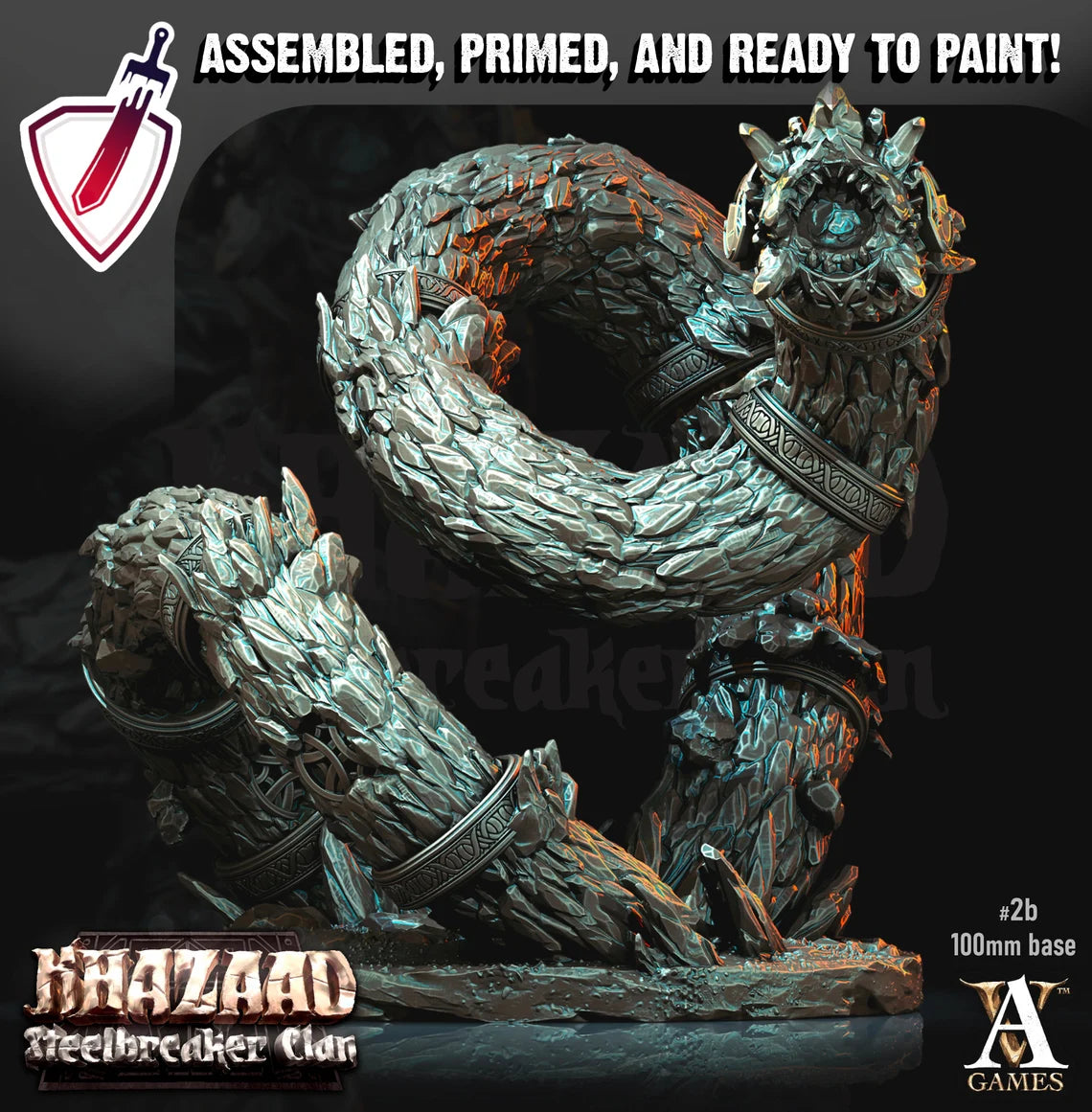 Stonewurm Riders | (Large) Miniatures By Archvillain Games | For Tabletop Gaming, D&D, Pathfinder, And Painting | Assembled And Primed - Brush and Battle