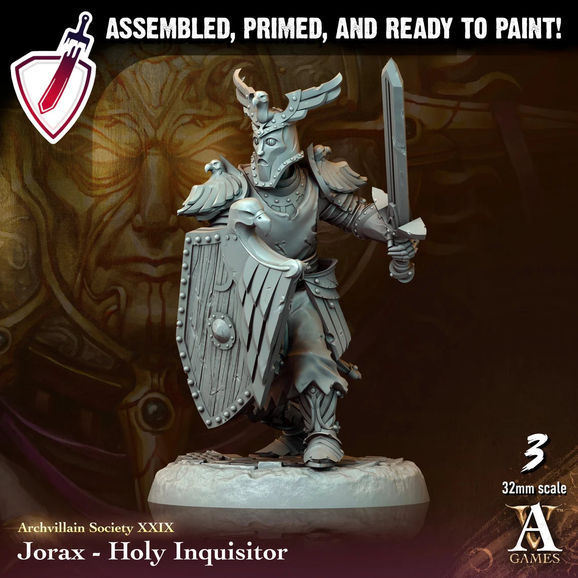 Heroes Vol. XXIX | Miniatures By Archvillain Games | For Tabletop Gaming, D&D, Pathfinder, Painting | Assembled And Primed - Brush and Battle