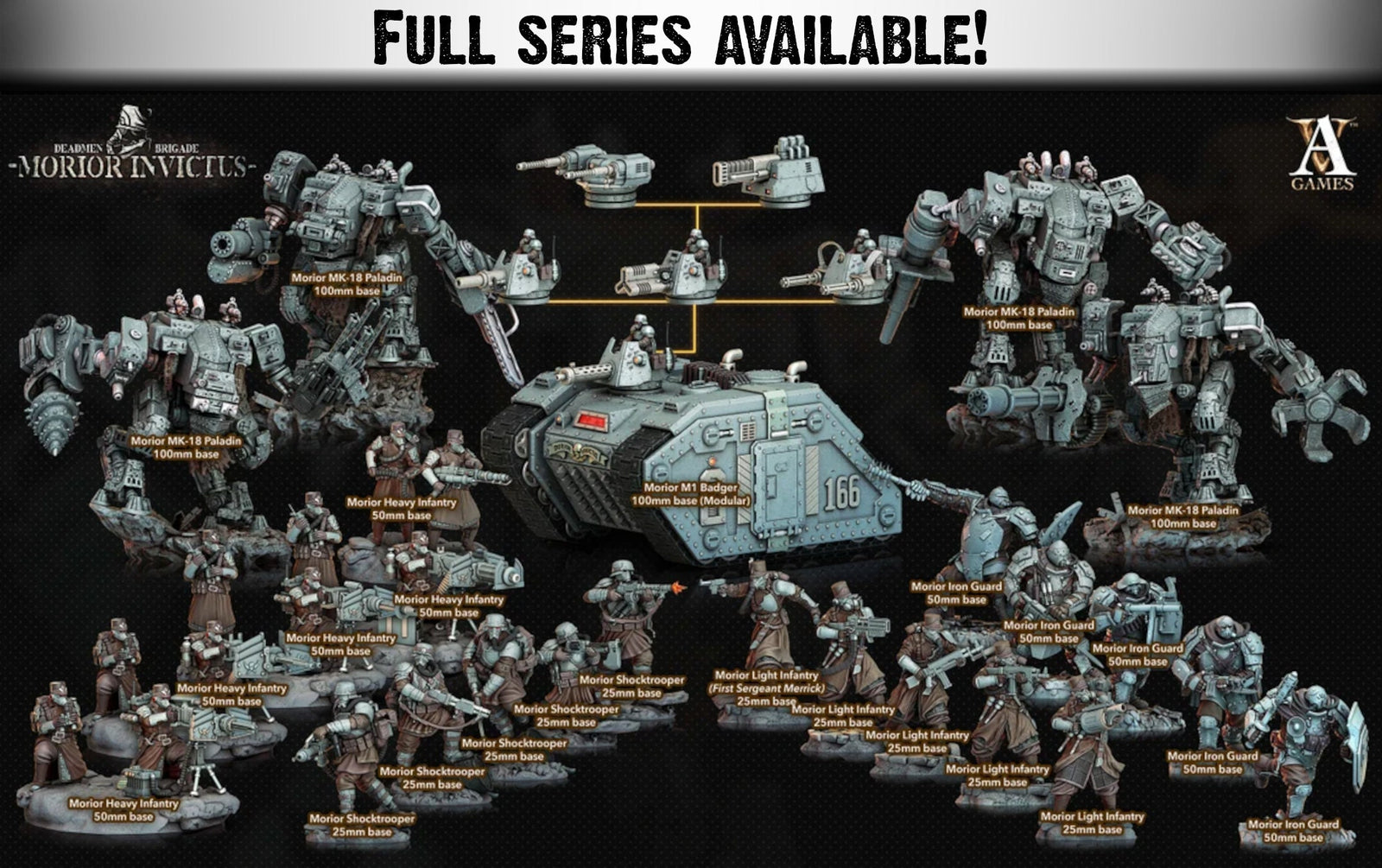 Morior Shocktroopers | Miniatures by Archvillain Games | Resin Mini for Tabletop Gaming, D&D, Wargaming, Painting | Assembled and Primed