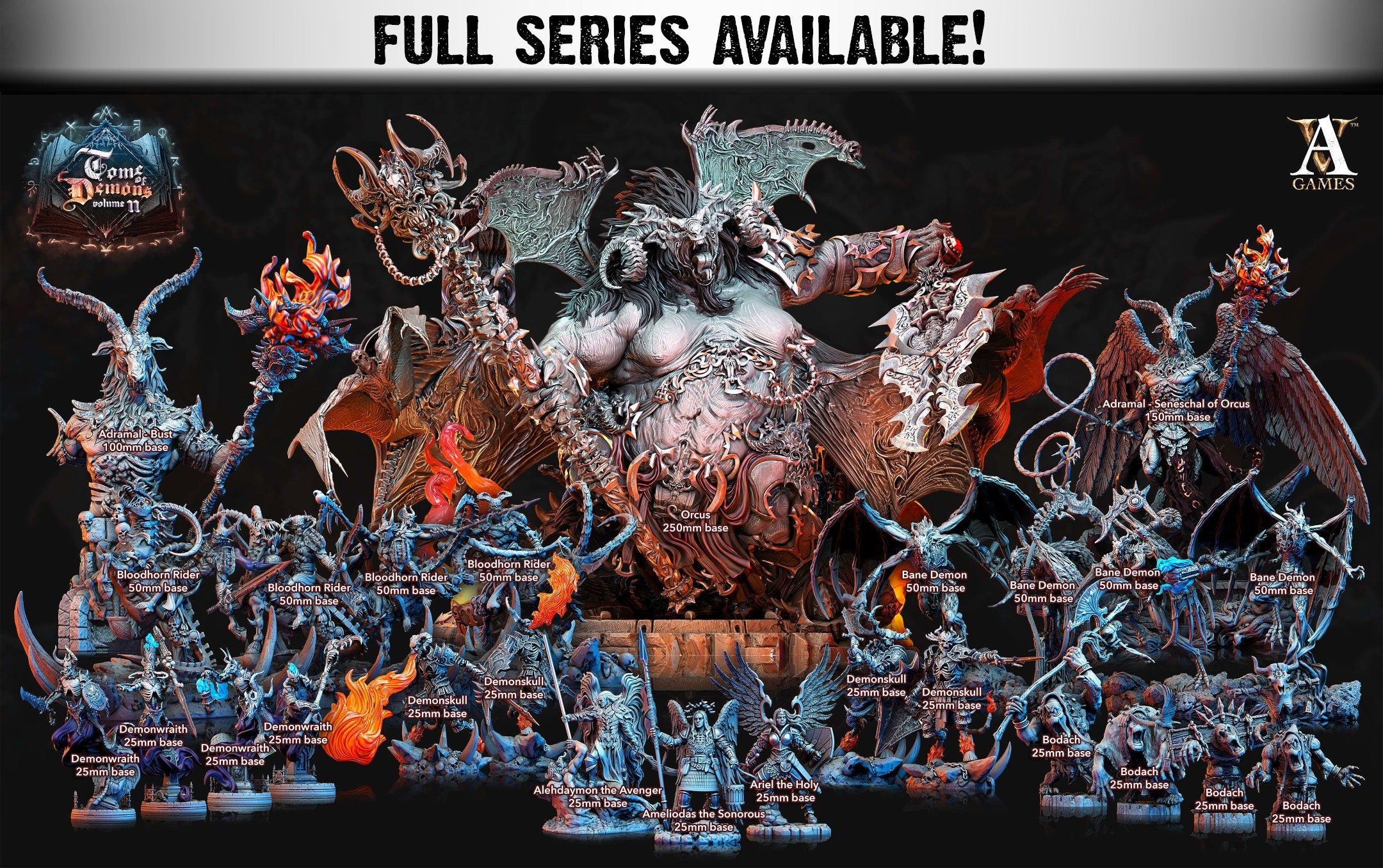 Bane Demons | Miniatures by Archvillain Games | Resin mini for tabletop gaming, D&D, Pathfinder, and painting | Assembled and Primed
