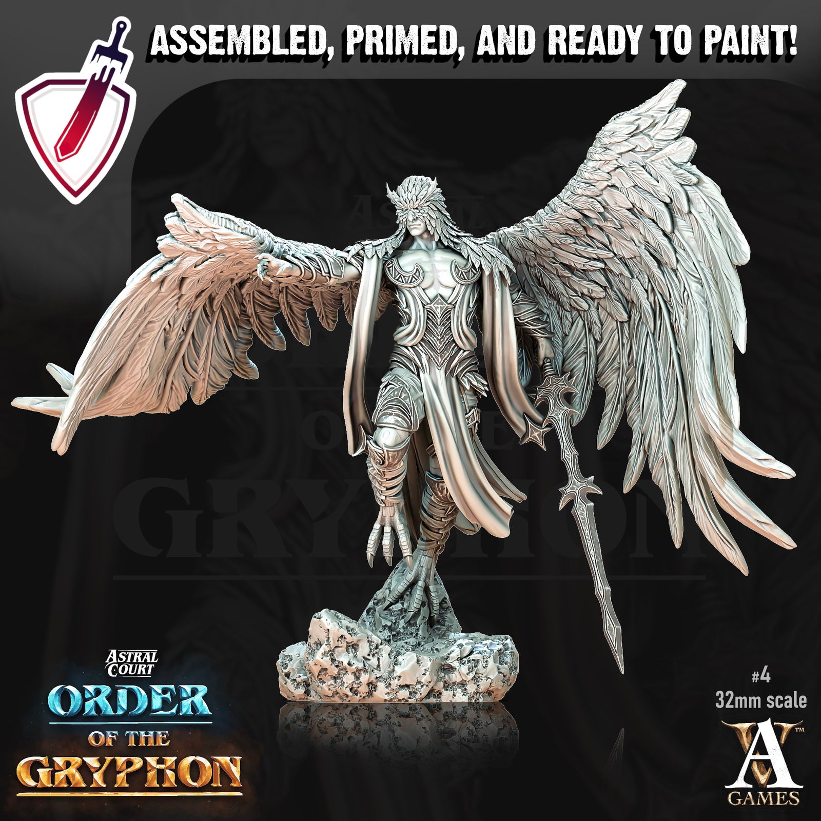 Ucelot Skywardens | Miniatures by Archvillain Games | Resin Mini for Tabletop Gaming, D&D, Pathfinder, Painting | Assembled and Primed - Brush and Battle