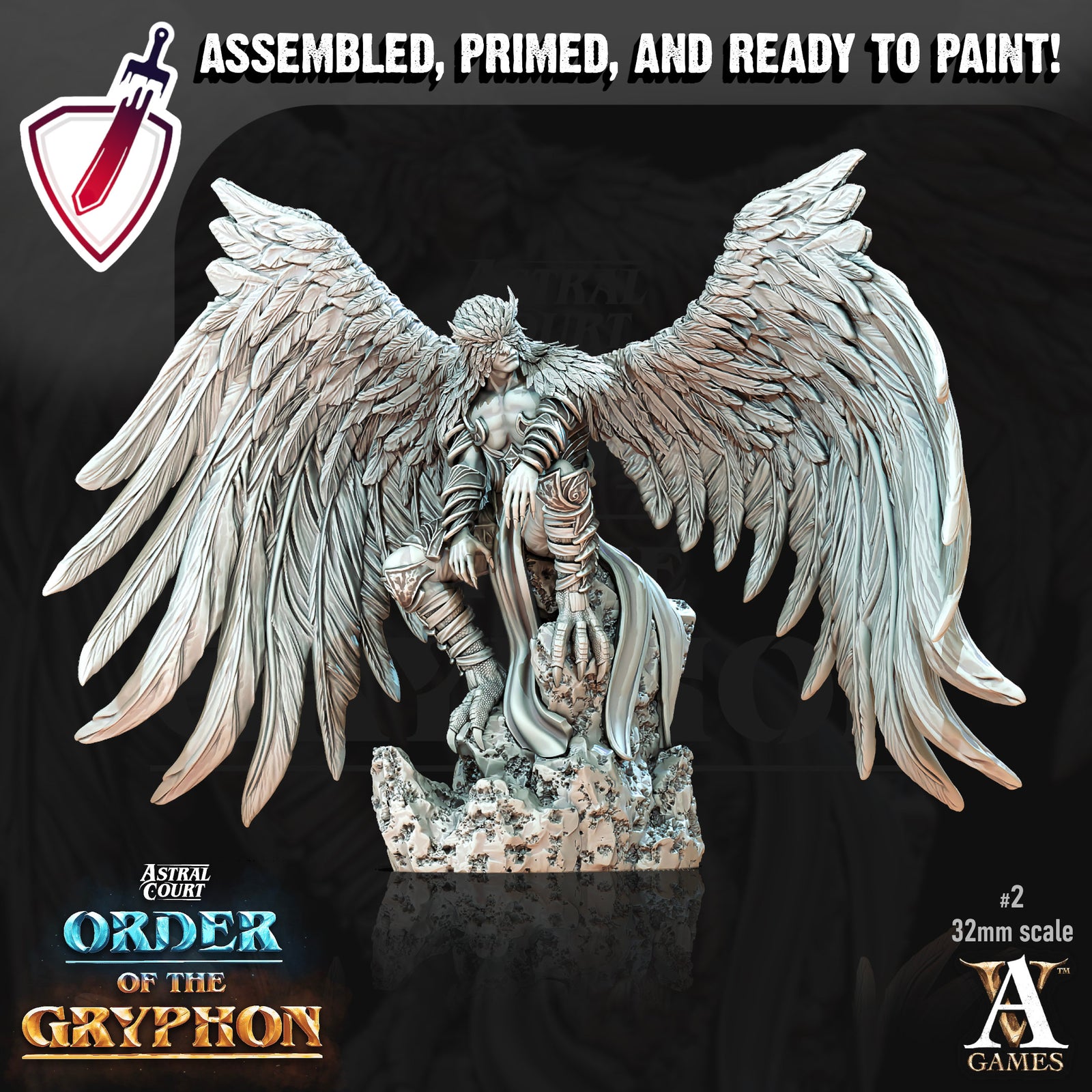 Ucelot Skywardens | Miniatures by Archvillain Games | Resin Mini for Tabletop Gaming, D&D, Pathfinder, Painting | Assembled and Primed - Brush and Battle