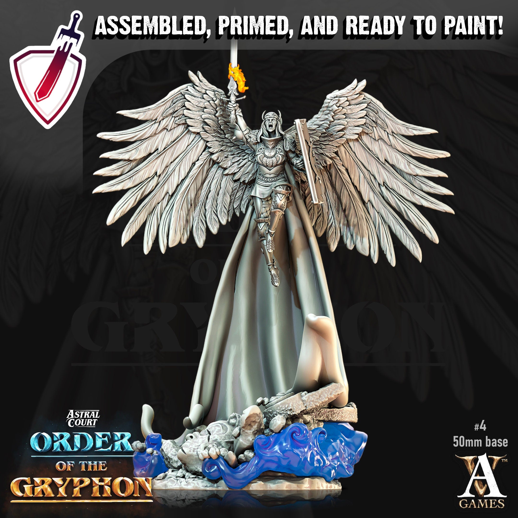 Judgement Devas | Miniatures by Archvillain Games | Resin Mini for Tabletop Gaming, D&D, Pathfinder, Painting | Assembled and Primed - Brush and Battle