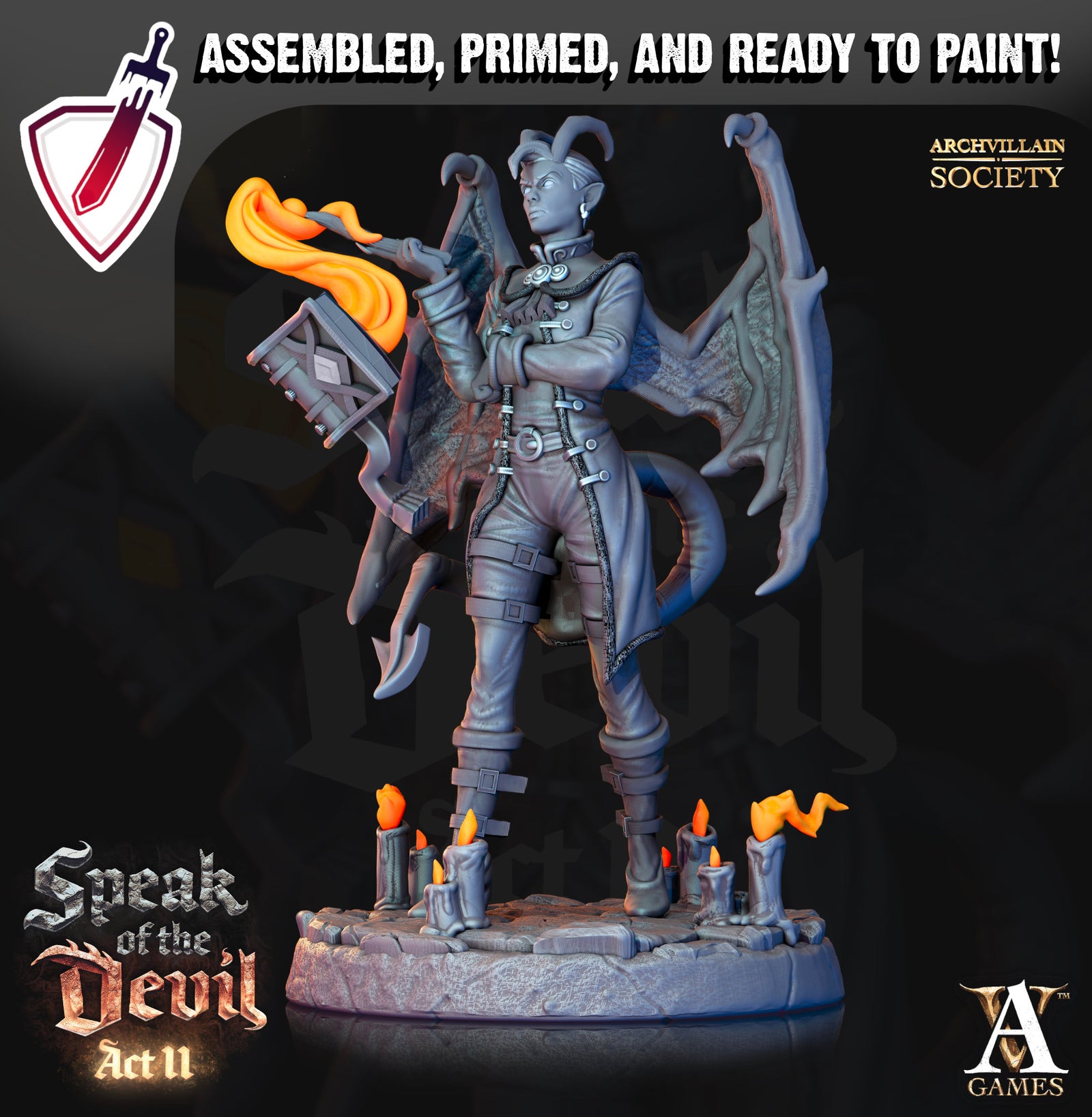 Heroes Vol. XIII | Miniatures by Archvillain Games | Resin mini for tabletop gaming, D&D, Pathfinder, painting | Assembled and Primed - Brush and Battle
