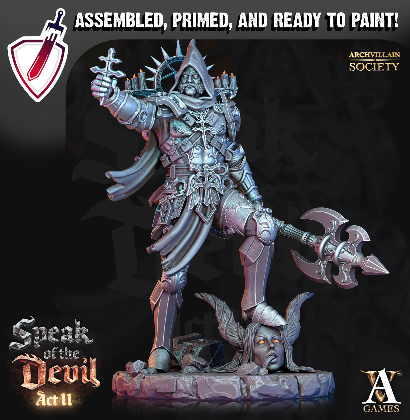 Heroes Vol. XIII | Miniatures by Archvillain Games | Resin mini for tabletop gaming, D&D, Pathfinder, painting | Assembled and Primed - Brush and Battle
