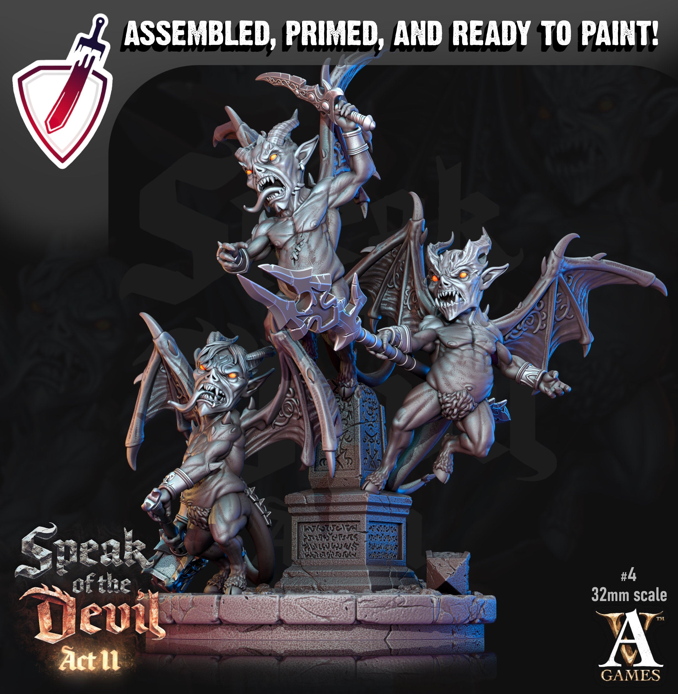 Malignants | Miniatures by Archvillain Games | Resin Mini for Tabletop Gaming, D&D, Pathfinder, Painting | Assembled and Primed - Brush and Battle