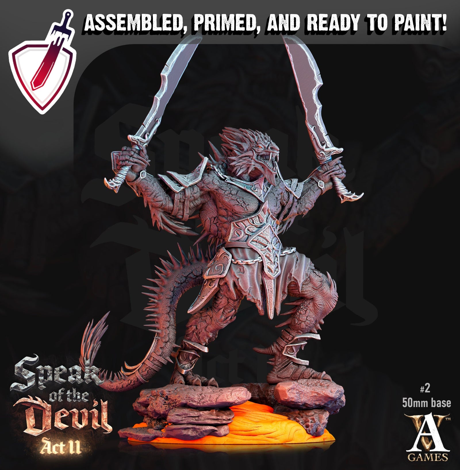 Terebrian Devil | Miniatures by Archvillain Games | Resin Mini for Tabletop Gaming, D&D, Pathfinder, Painting | Assembled and Primed - Brush and Battle