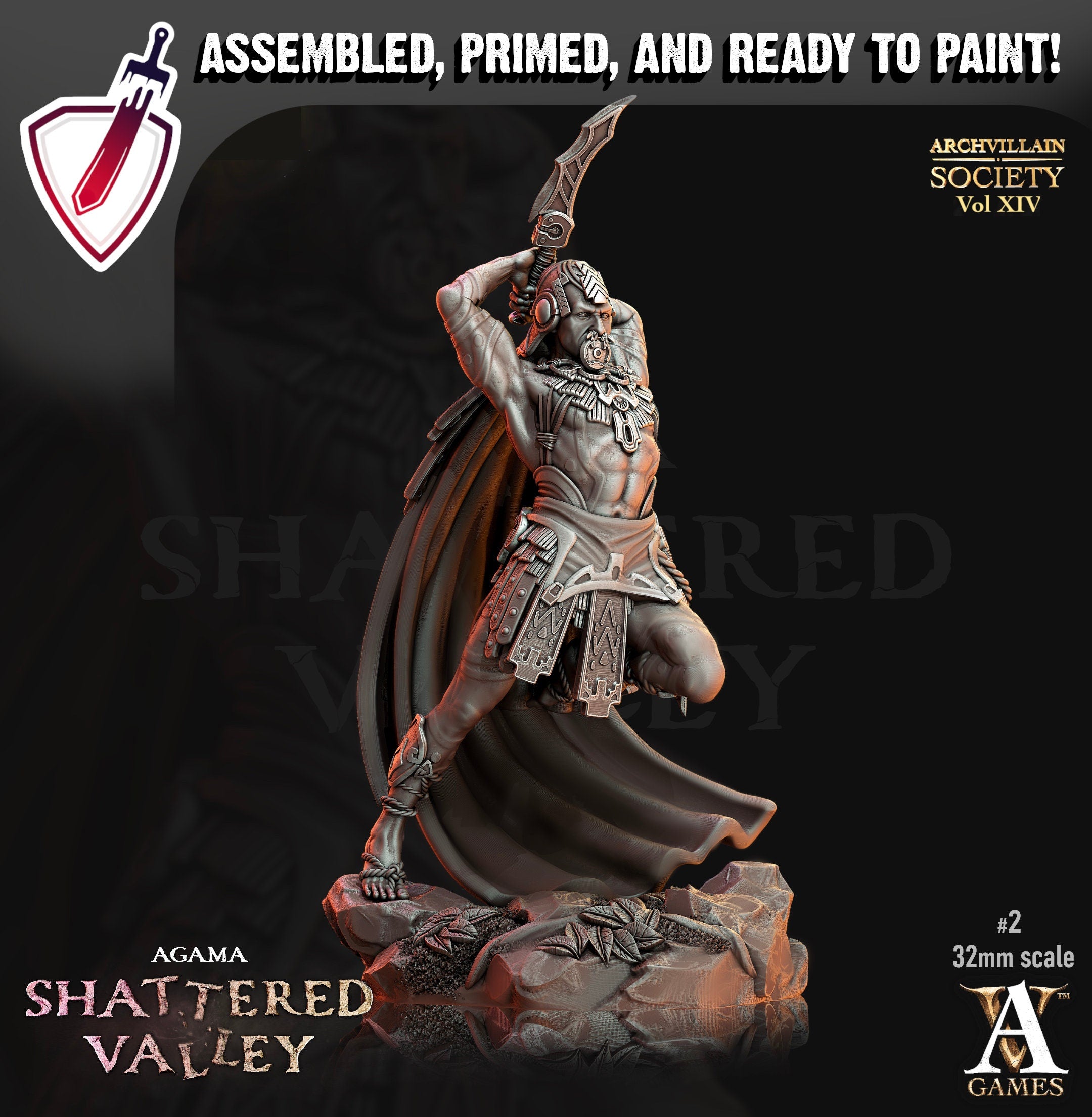 Heroes Vol. XIV | Miniatures by Archvillain Games | Resin mini for tabletop gaming, D&D, Pathfinder, painting | Assembled and Primed - Brush and Battle